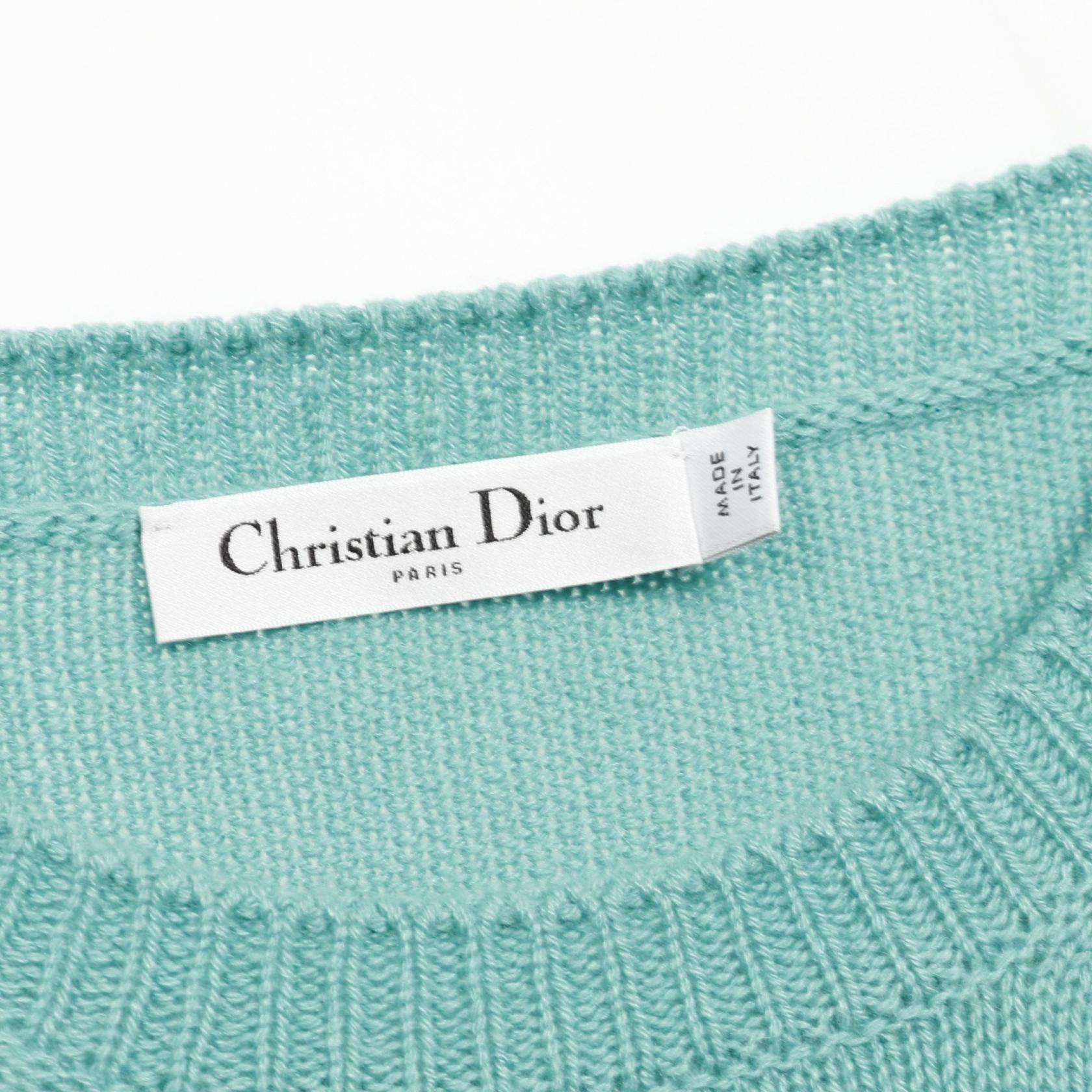 Dior Dior Dior Cashmere Knit Top Textile Tops 424S68AM054 DUTY FREE for USA Size ONE SIZE - 3 Thumbnail