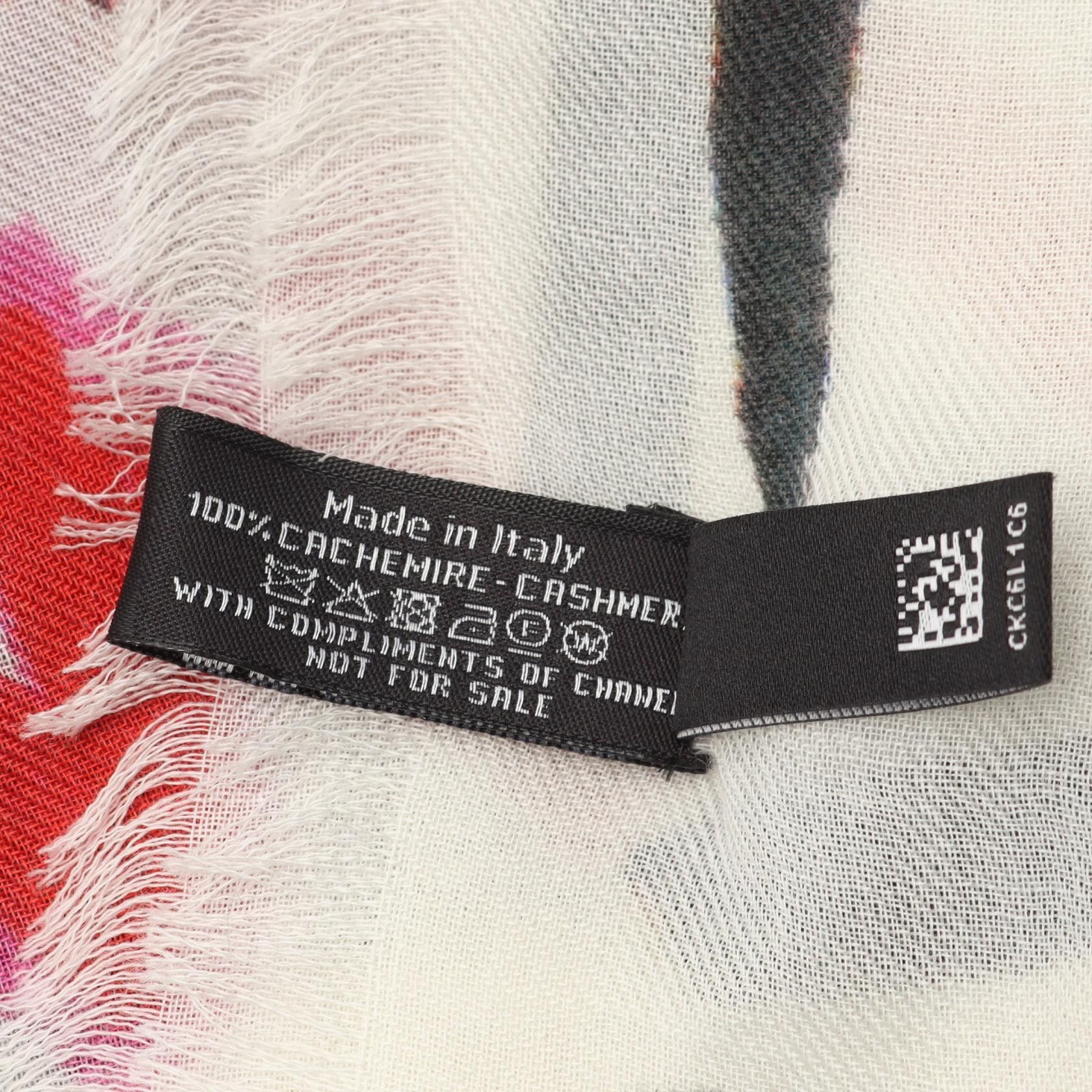 Chanel Chanel Chanel Cashmere Stole Textile Shawl DUTY FREE for USA Size ONE SIZE - 4 Thumbnail