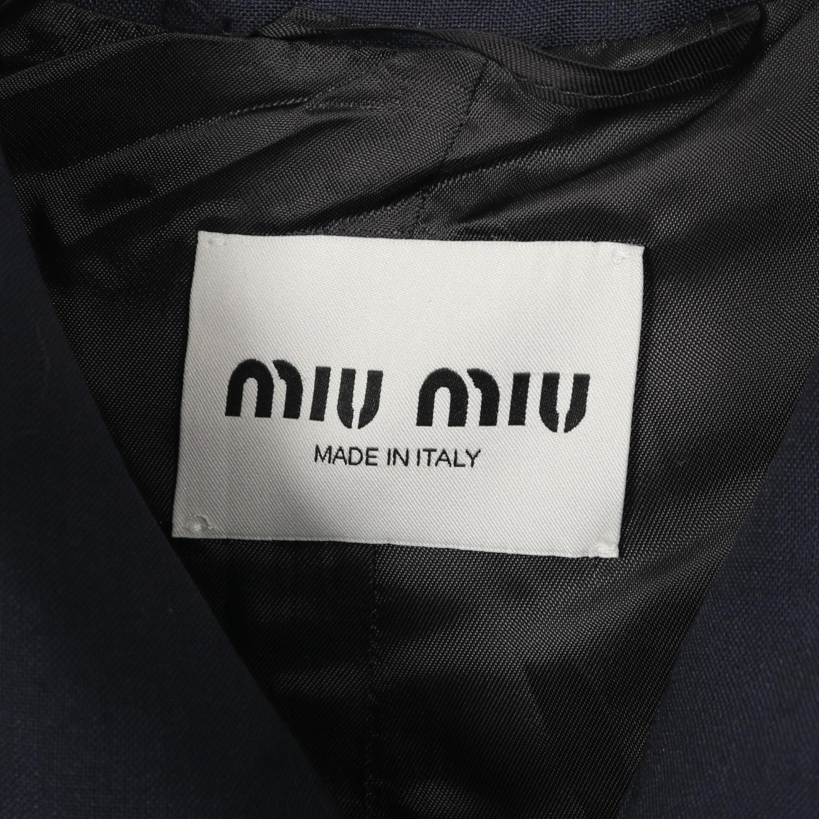 Miu Miu Miu Miu Miu Miu Single Breasted Wool Coat Textile Outerwear DUTY FREE for USA Size ONE SIZE - 3 Thumbnail