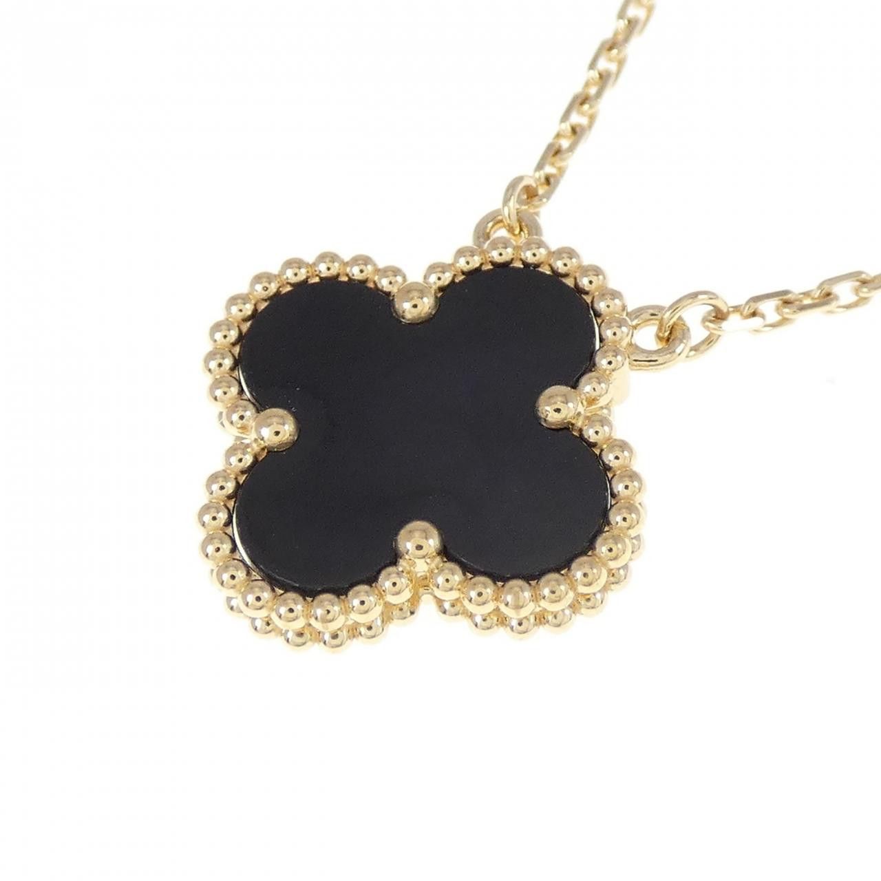 Van Cleef & Arpels Van Cleef & Arpels Van Cleef & Arpels Vintage Alhambra Au750 Onyx Necklace Precious Metal Necklace VCARA45800 DUTY FREE for USA Size ONE SIZE - 3 Thumbnail