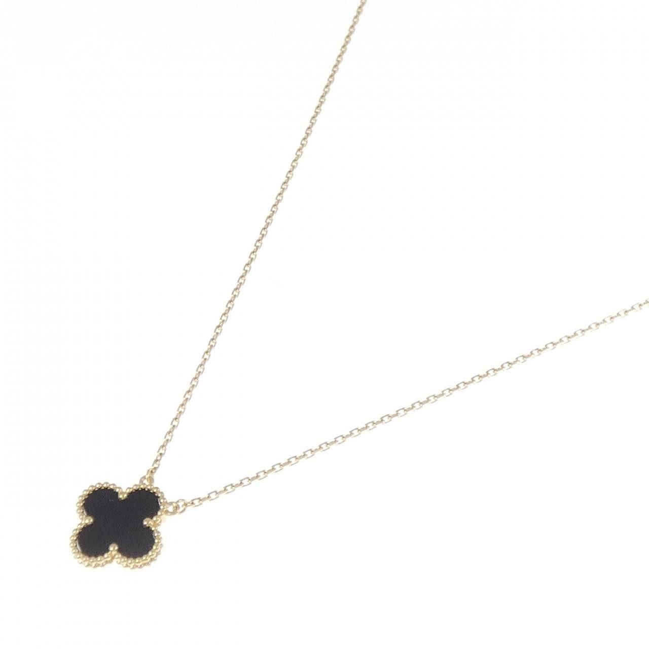 Van Cleef & Arpels Van Cleef & Arpels Van Cleef & Arpels Vintage Alhambra Au750 Onyx Necklace Precious Metal Necklace VCARA45800 DUTY FREE for USA Size ONE SIZE - 2 Thumbnail