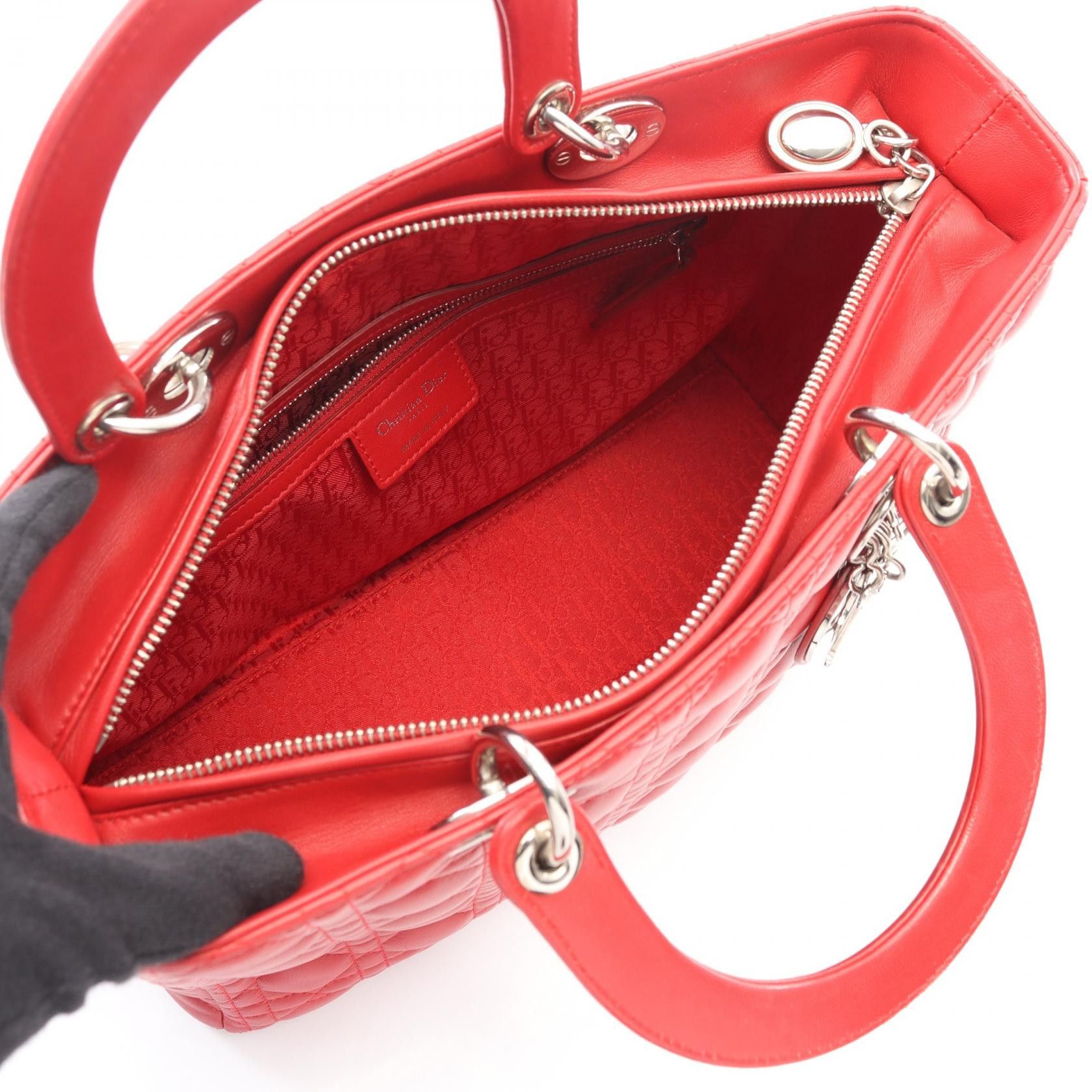 Dior Dior Dior Lady Dior Leather Handbag Leather Handbag MO556 DUTY FREE for USA Size ONE SIZE - 3 Thumbnail