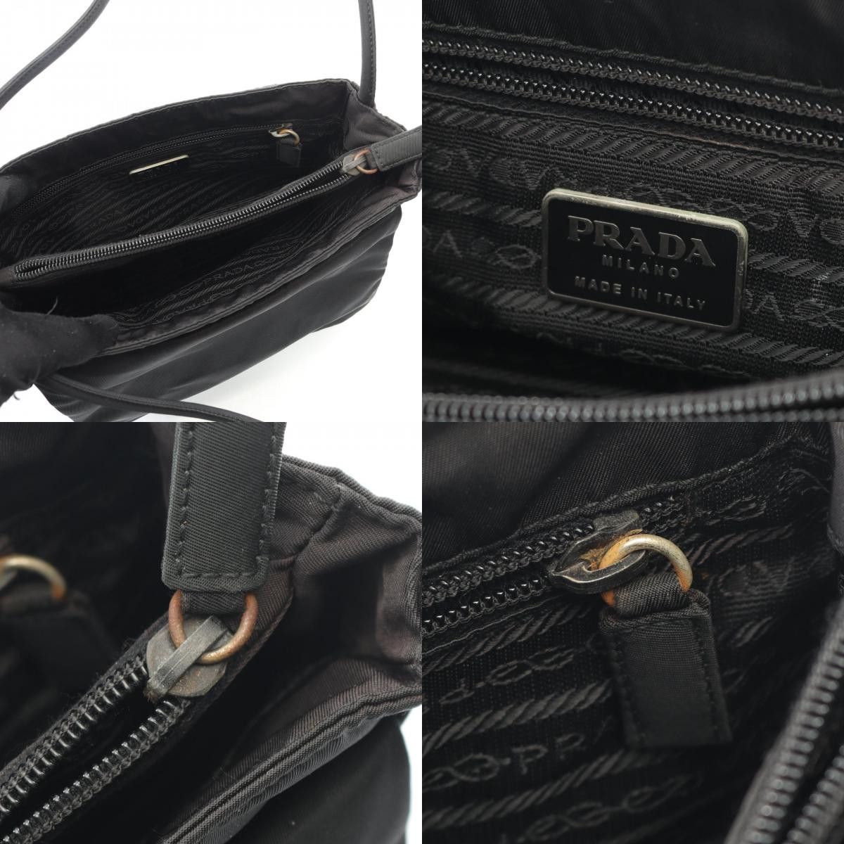 Prada Prada Prada Triangle Logo Nylon Handbag Textile Handbag DUTY FREE for USA Size ONE SIZE - 9 Thumbnail