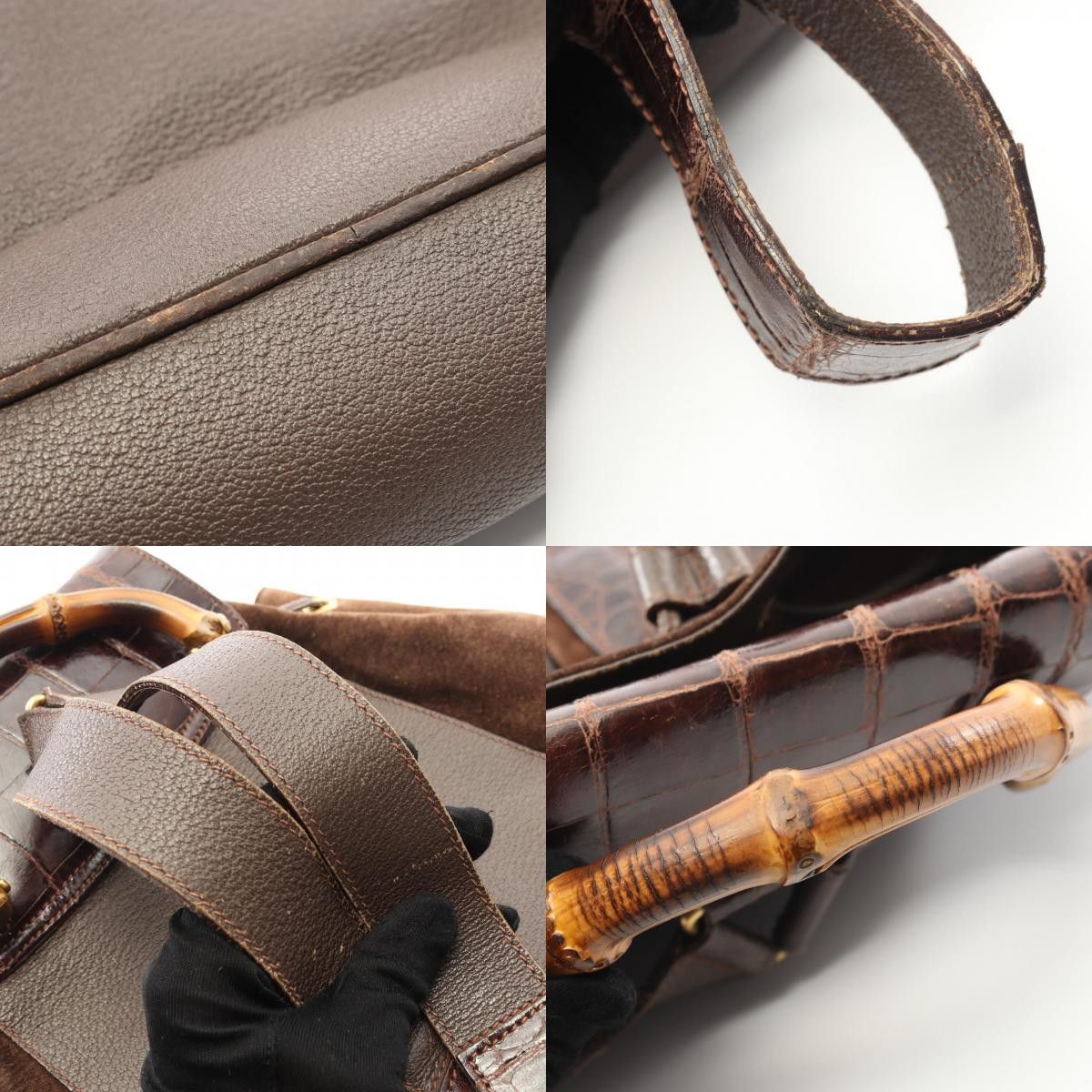 Gucci Gucci Gucci Bamboo Suede Leather Backpack Leather Backpack 003580016 DUTY FREE for USA Size ONE SIZE - 9 Thumbnail