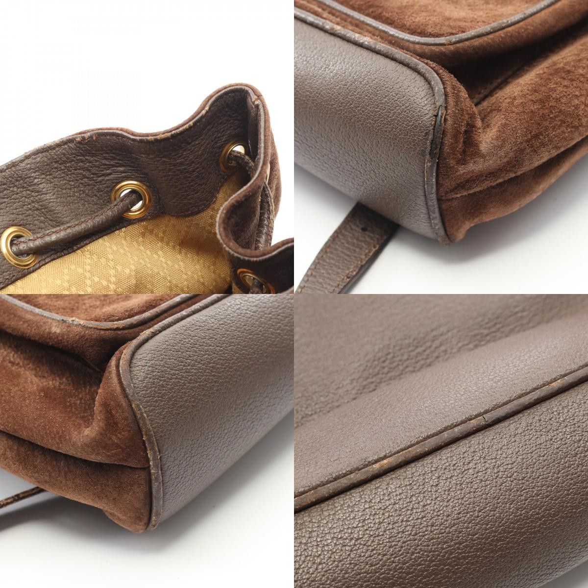 Gucci Gucci Gucci Bamboo Suede Leather Backpack Leather Backpack 003580016 DUTY FREE for USA Size ONE SIZE - 6 Thumbnail