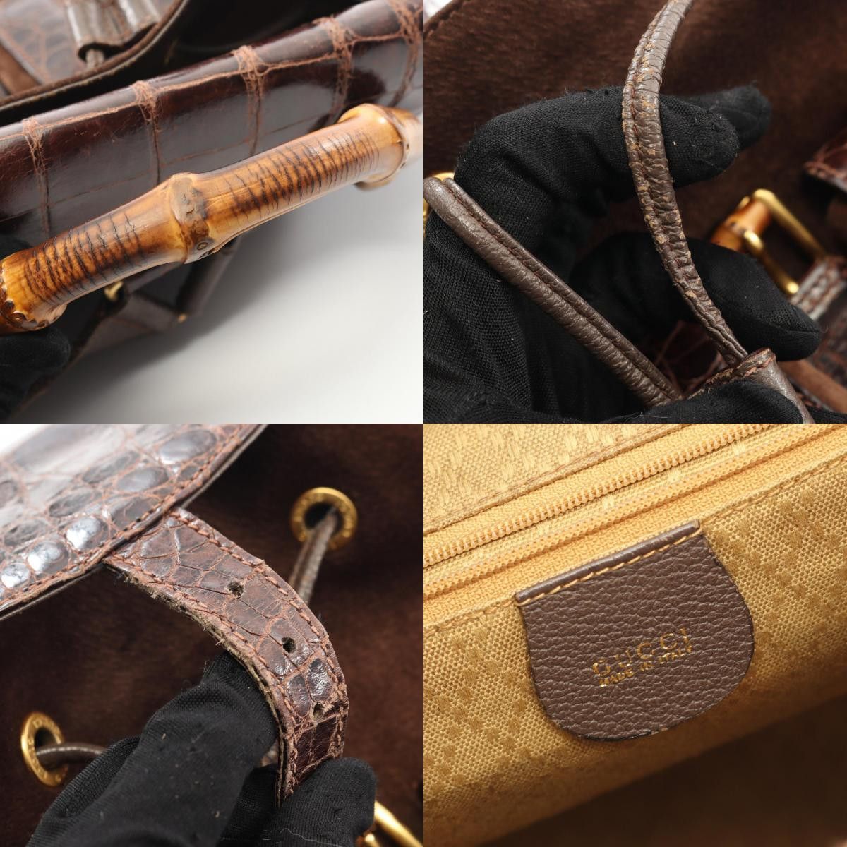 Gucci Gucci Gucci Bamboo Suede Leather Backpack Leather Backpack 003580016 DUTY FREE for USA Size ONE SIZE - 5 Thumbnail