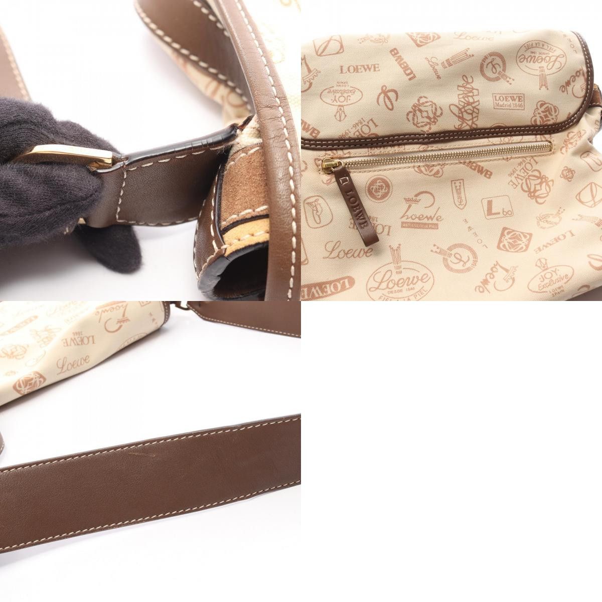 Loewe Loewe Loewe 160 ANIVERSARIO canvas suede leather shoulder bag Textile Shoulder Bag DUTY FREE for USA Size ONE SIZE - 10 Thumbnail