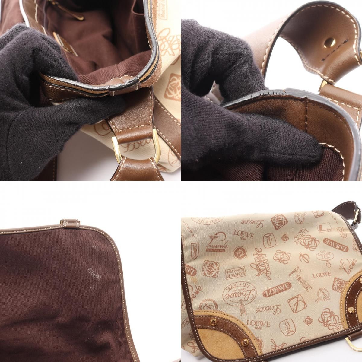 Loewe Loewe Loewe 160 ANIVERSARIO canvas suede leather shoulder bag Textile Shoulder Bag DUTY FREE for USA Size ONE SIZE - 6 Thumbnail
