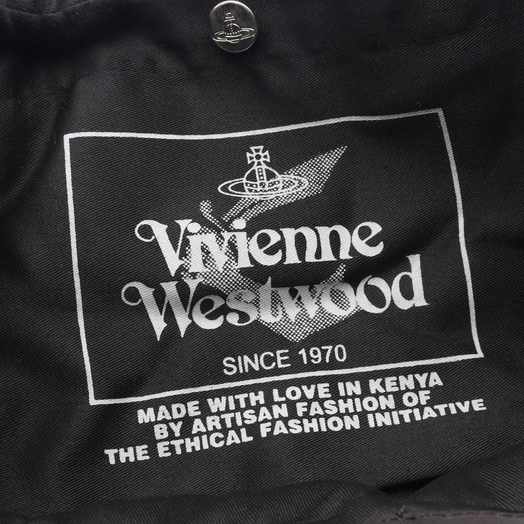 Vivienne Westwood Vivienne Westwood Vivienne Westwood Canvas Leather Tote Bag Leather Tote Bag 4205007NUW019EN403 DUTY FREE for USA Size ONE SIZE - 4 Thumbnail