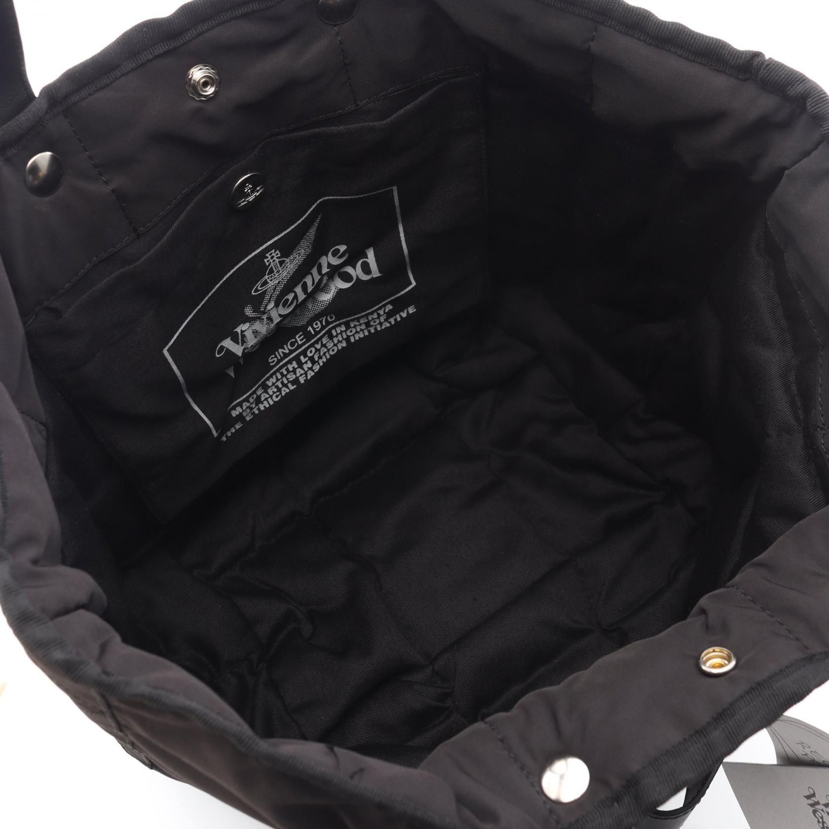 Vivienne Westwood Vivienne Westwood Vivienne Westwood Canvas Leather Tote Bag Textile Tote Bag 4205007NUW019EN403 DUTY FREE for USA Size ONE SIZE - 3 Thumbnail