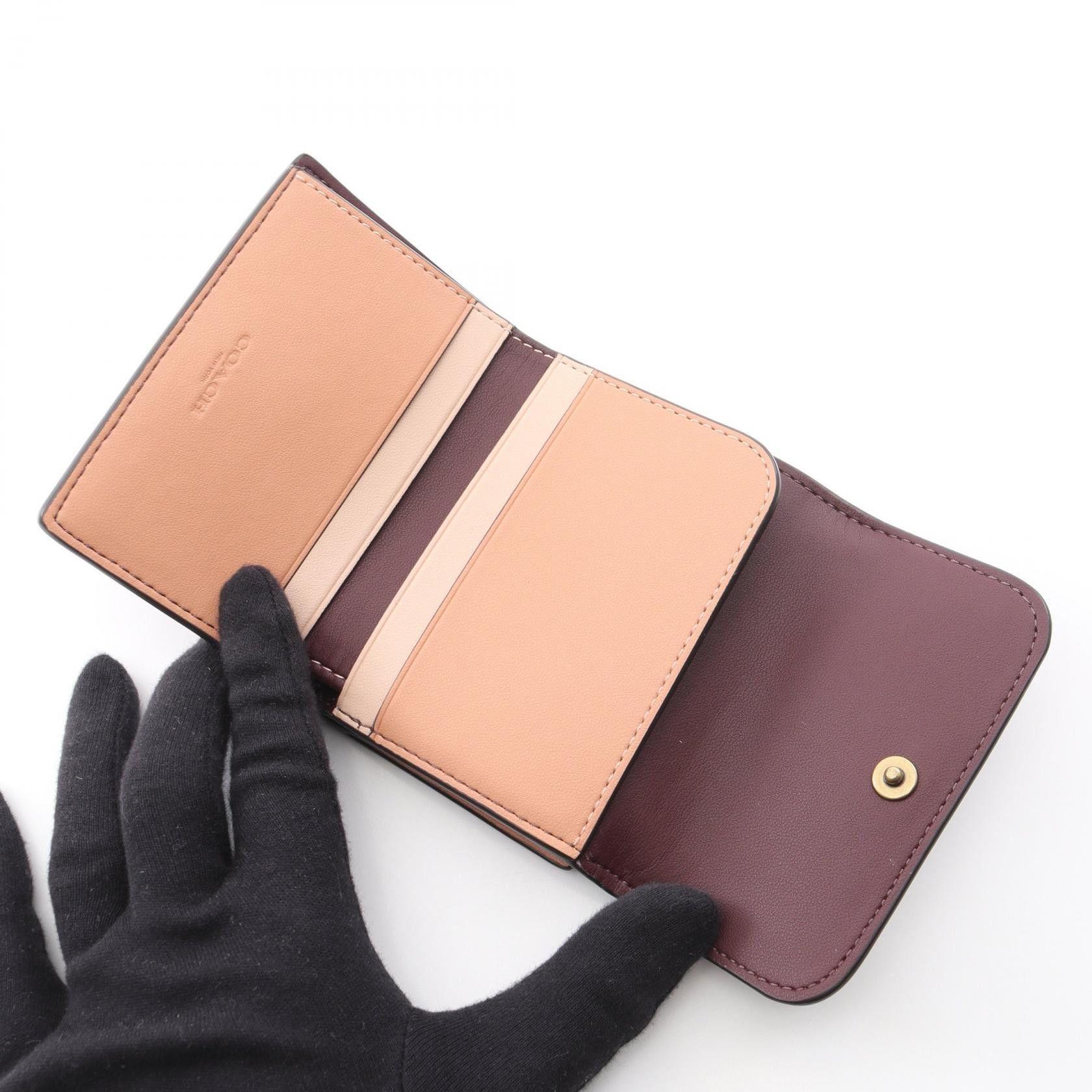 Coach Coach COACH Essential Leather Trifold Wallet Leather Short Wallet CBF60B4XD2 DUTY FREE for USA Size ONE SIZE - 3 Thumbnail