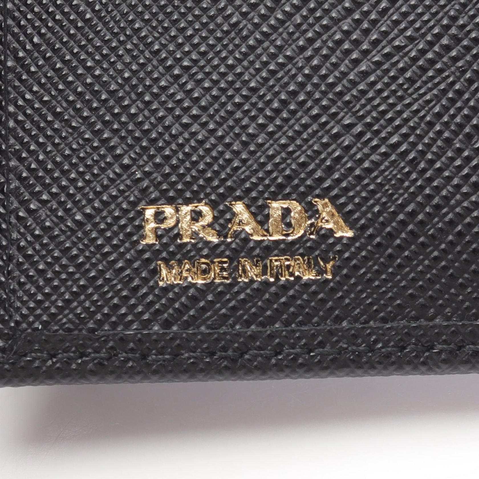 Prada Prada Prada SAFFIANO TRIANG Wallet Leather Short Wallet 1MV204QHHF0002 DUTY FREE for USA Size ONE SIZE - 5 Thumbnail