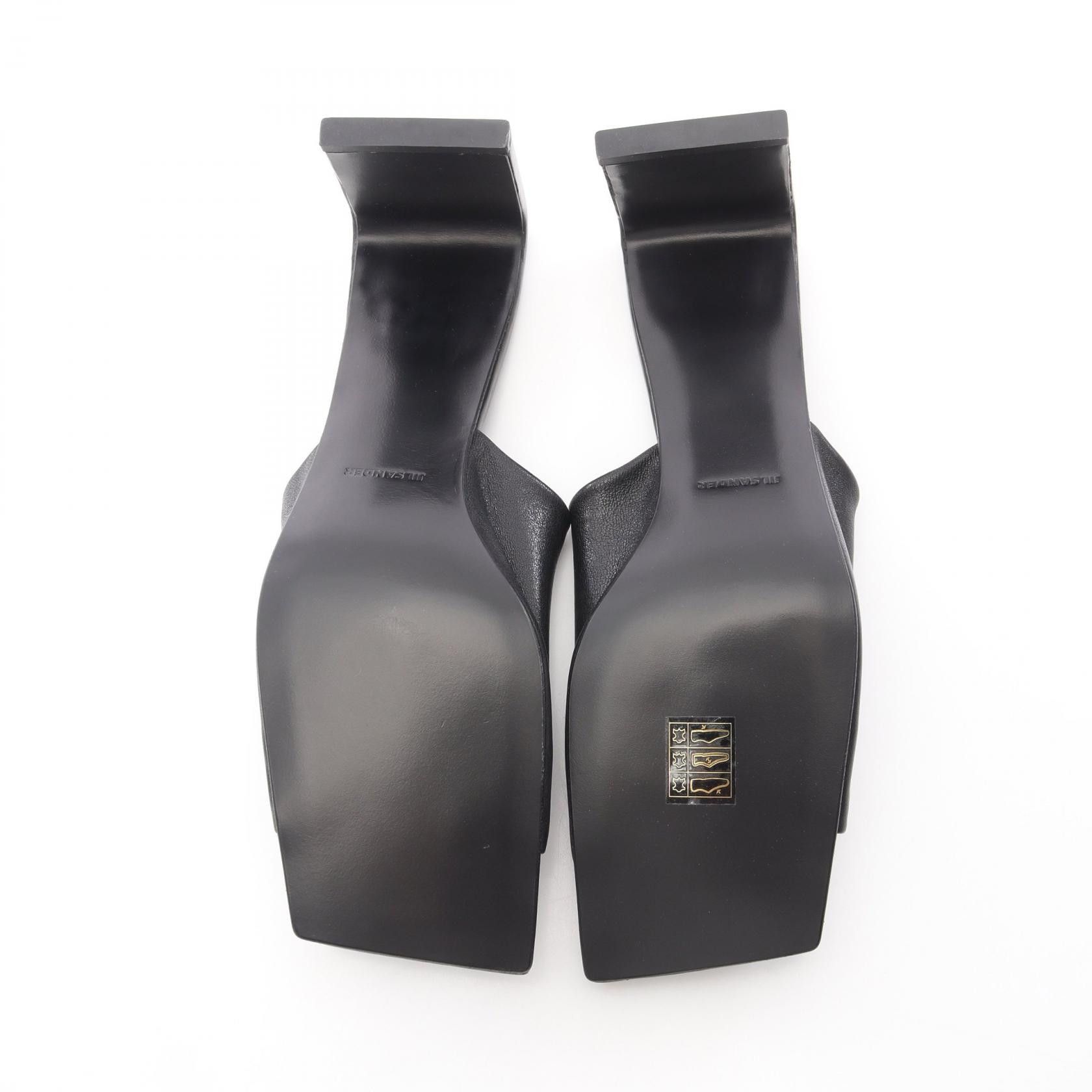 Jil Sander Jil Sander Jil Sander Sculpture Heel Leather Sandals Leather Shoes J15WP0124P659800138 DUTY FREE for USA Size ONE SIZE - 4 Thumbnail