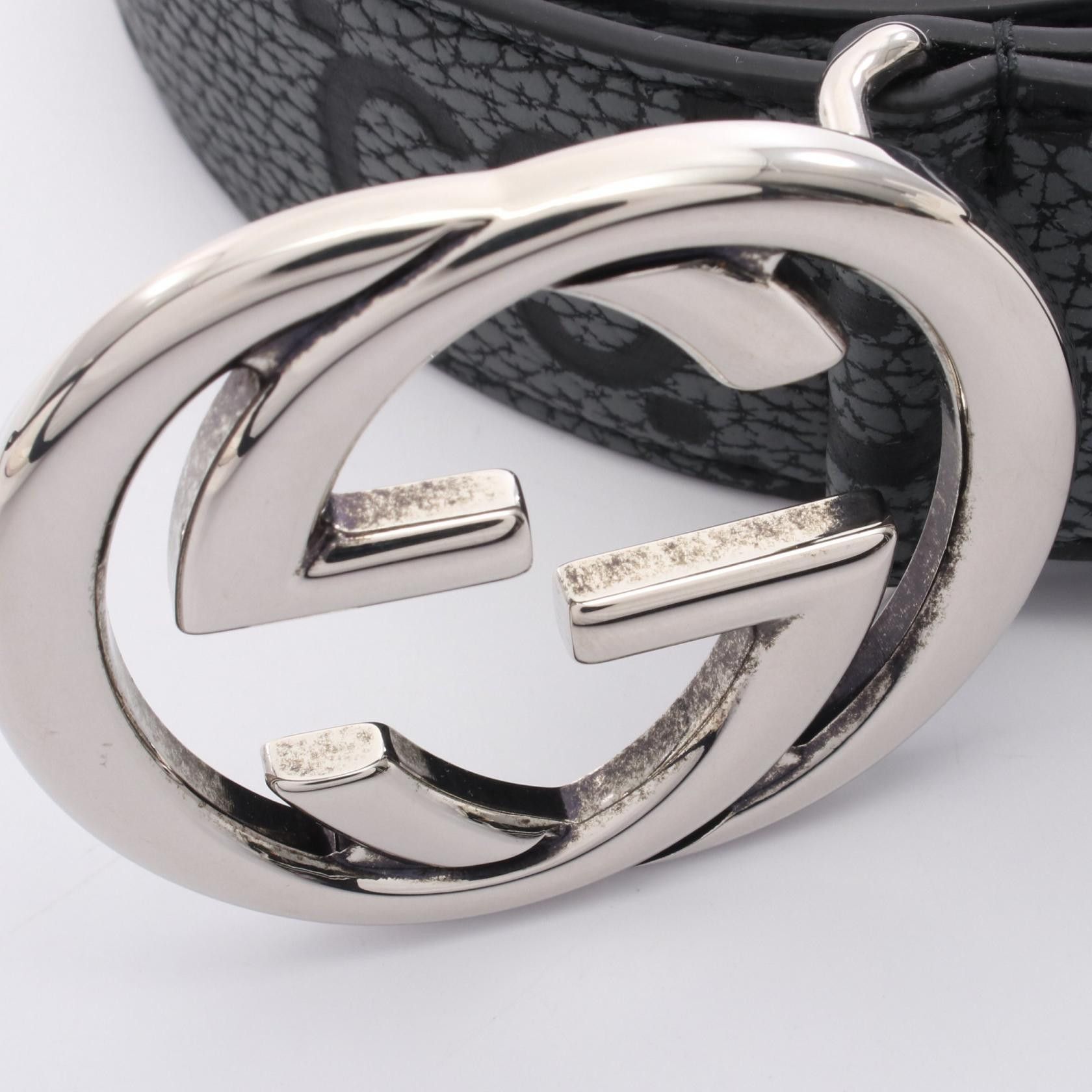 Gucci Gucci Gucci Interlocking G Jumbo GG Leather Belt Leather Belt 774153AAECO104690 DUTY FREE for USA Size ONE SIZE - 5 Thumbnail