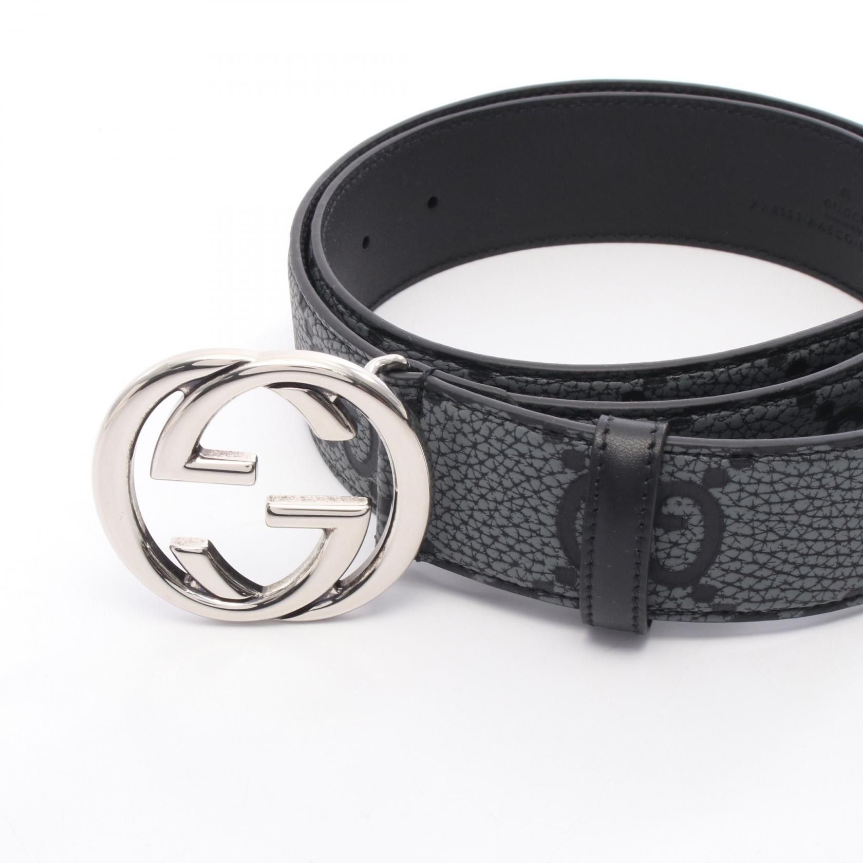 Gucci Gucci Gucci Interlocking G Jumbo GG Leather Belt Leather Belt 774153AAECO104690 DUTY FREE for USA Size ONE SIZE - 2 Thumbnail