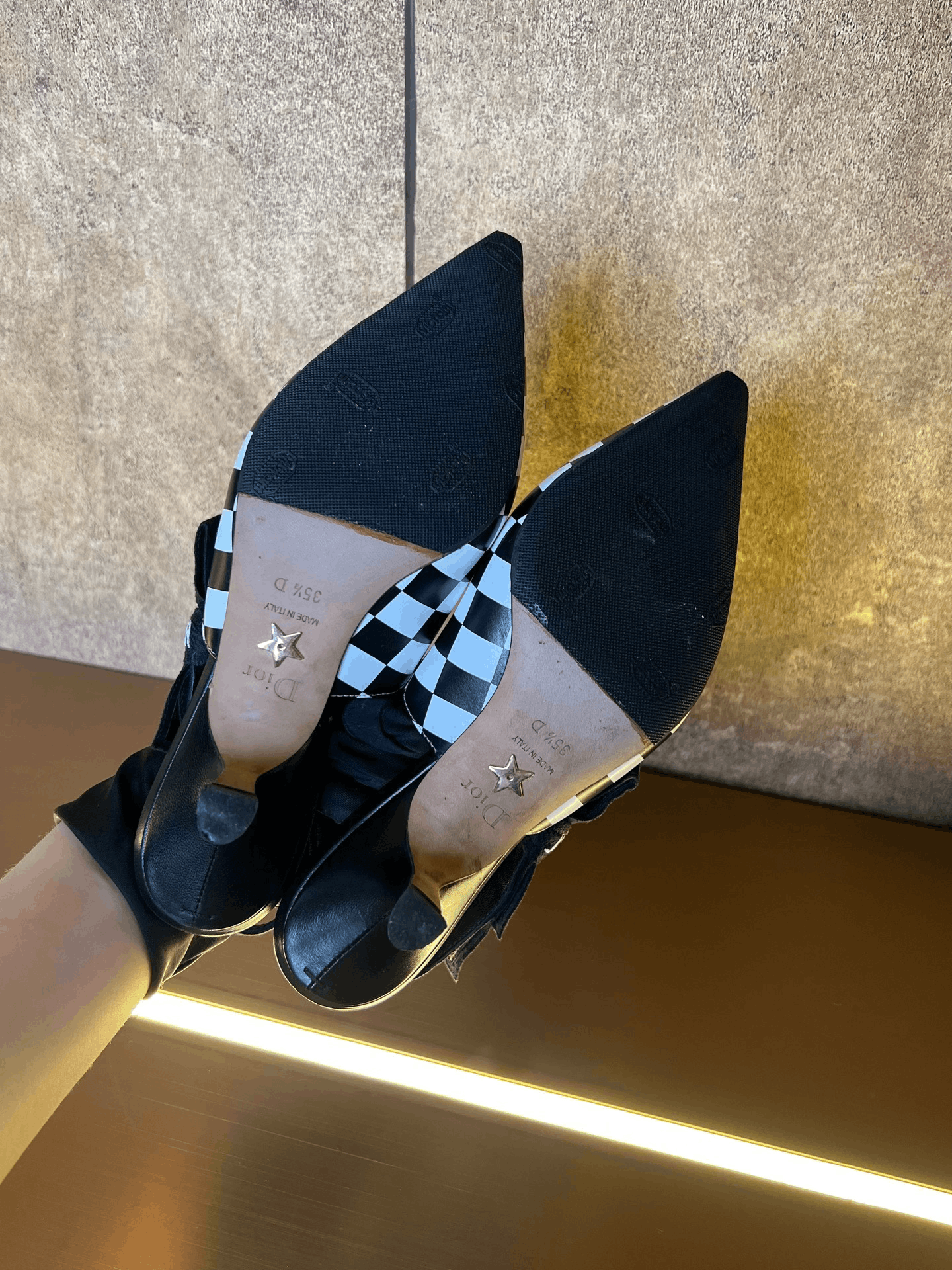Dior Dior Checkered High Heels Size US 4.5 / IT 34.5 - 9 Thumbnail