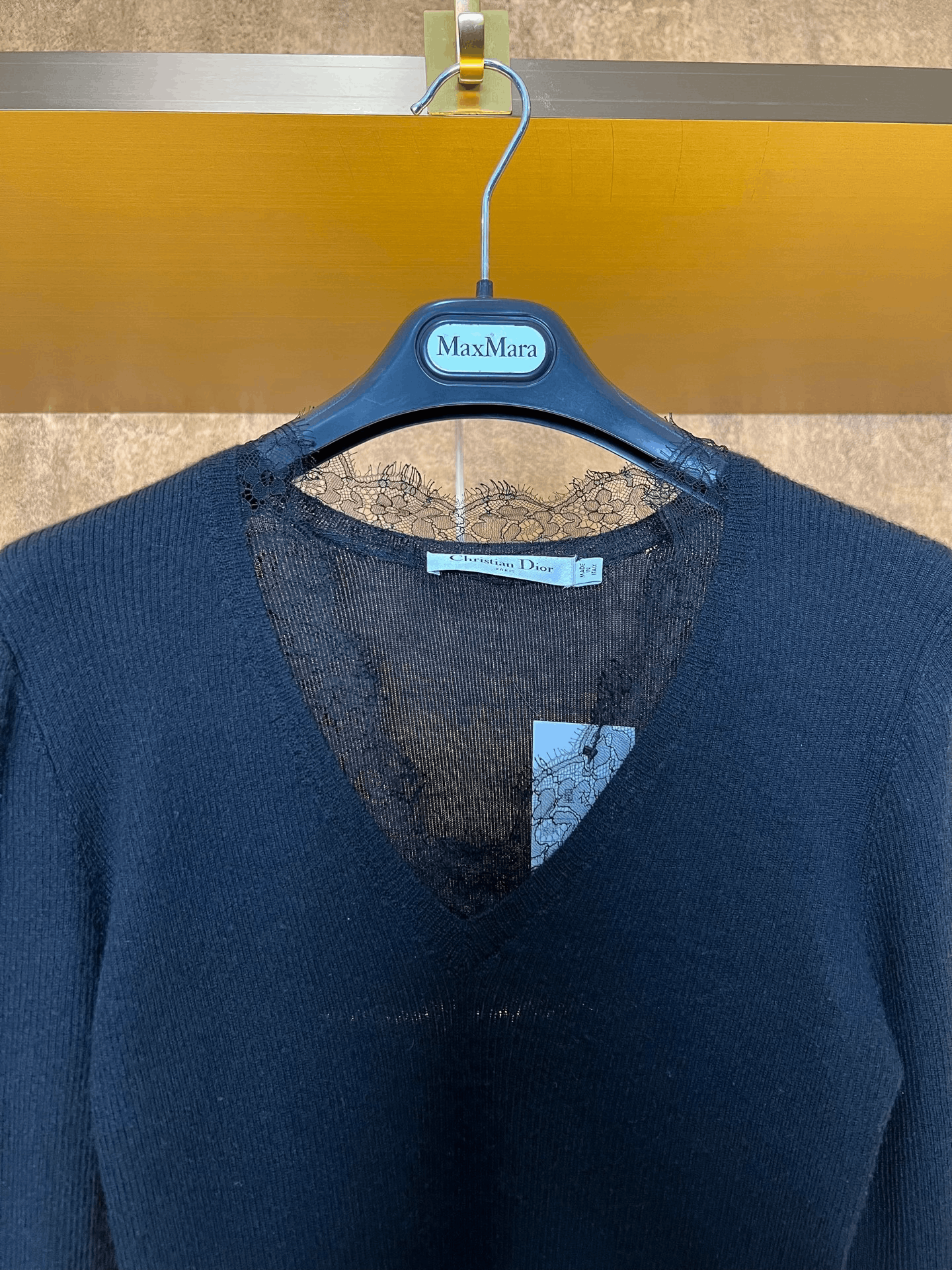 Dior Dior Lace Trim Cashmere Sweater Size S / US 4 / IT 40 - 3 Thumbnail
