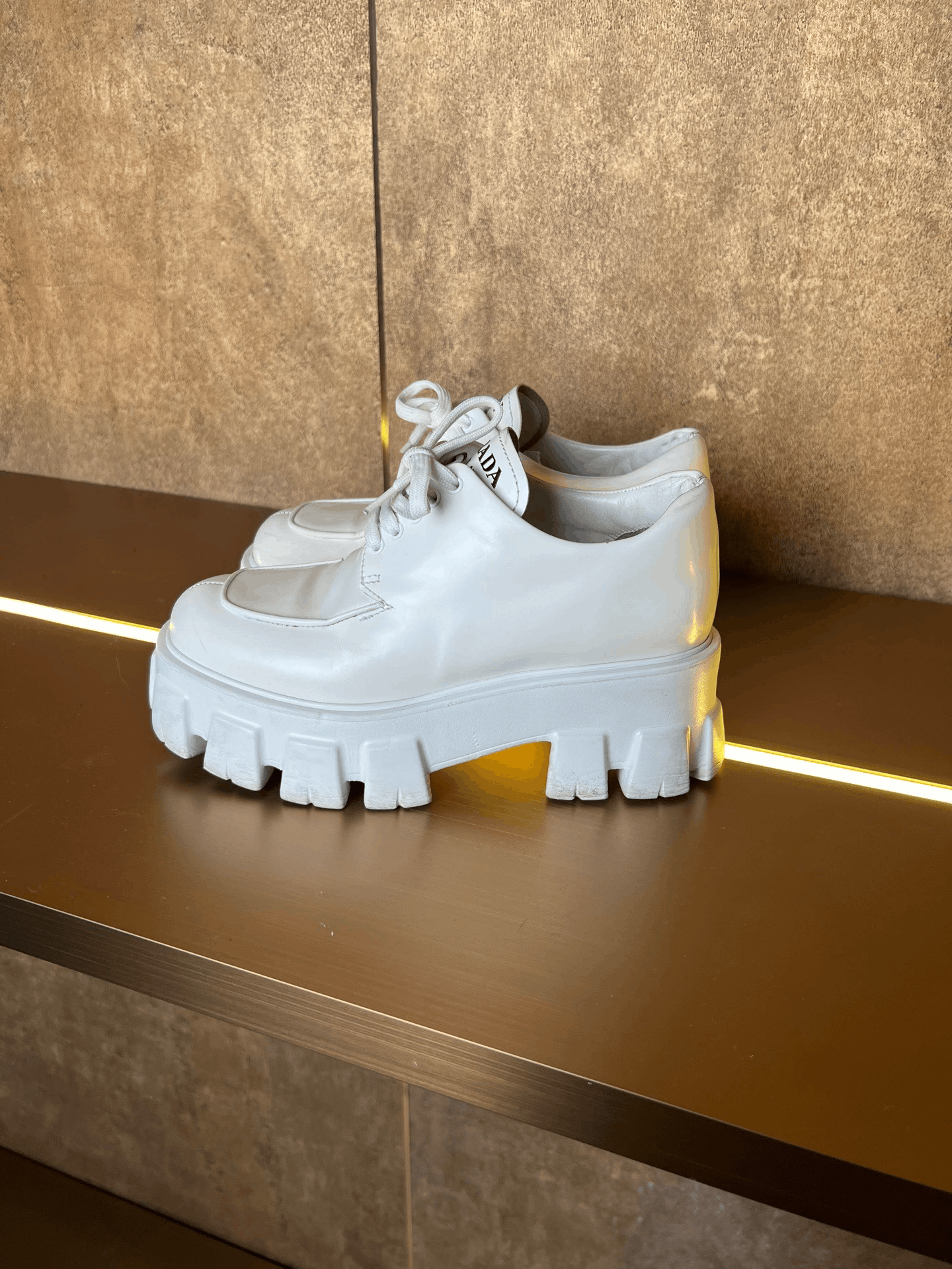 Prada Prada White Sawtooth Loafers Size US 5 / IT 35 - 5 Thumbnail