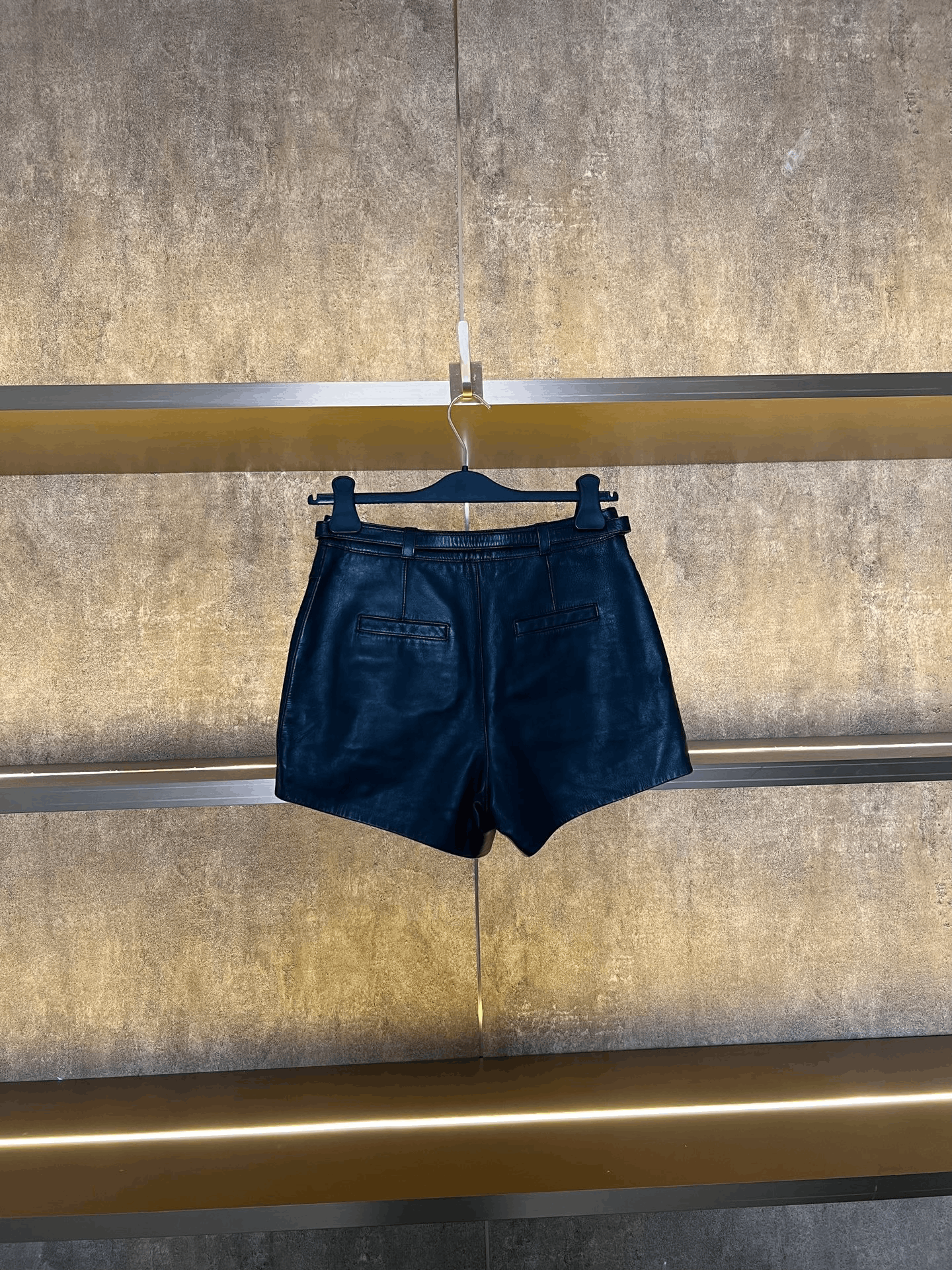 Saint Laurent Paris SLP Lambskin Leather Shorts Size 36" / US 14 / IT 50 - 2 Thumbnail