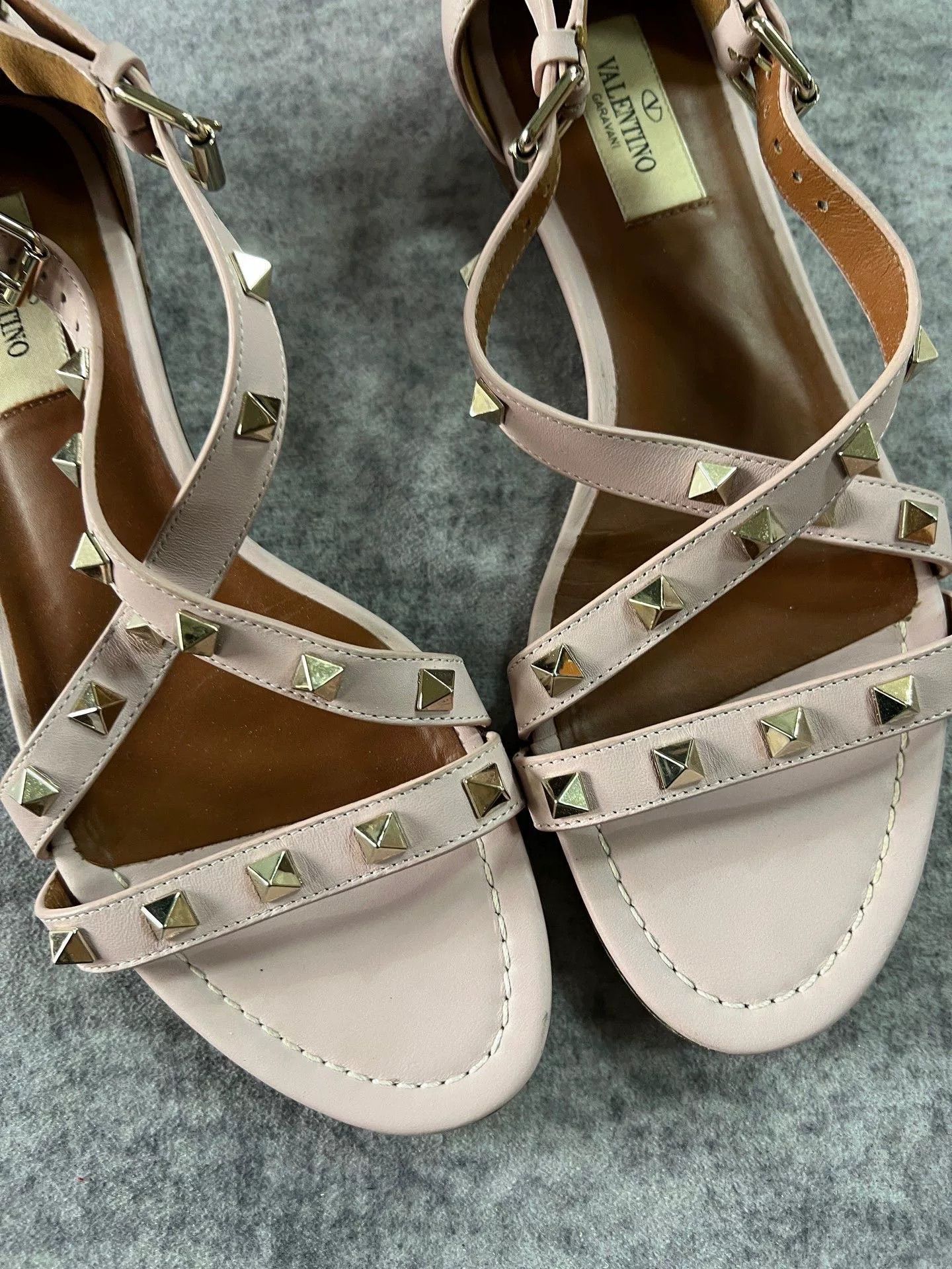 Valentino Valentino Studded Sandals Size US 7 / IT 37 - 2 Thumbnail