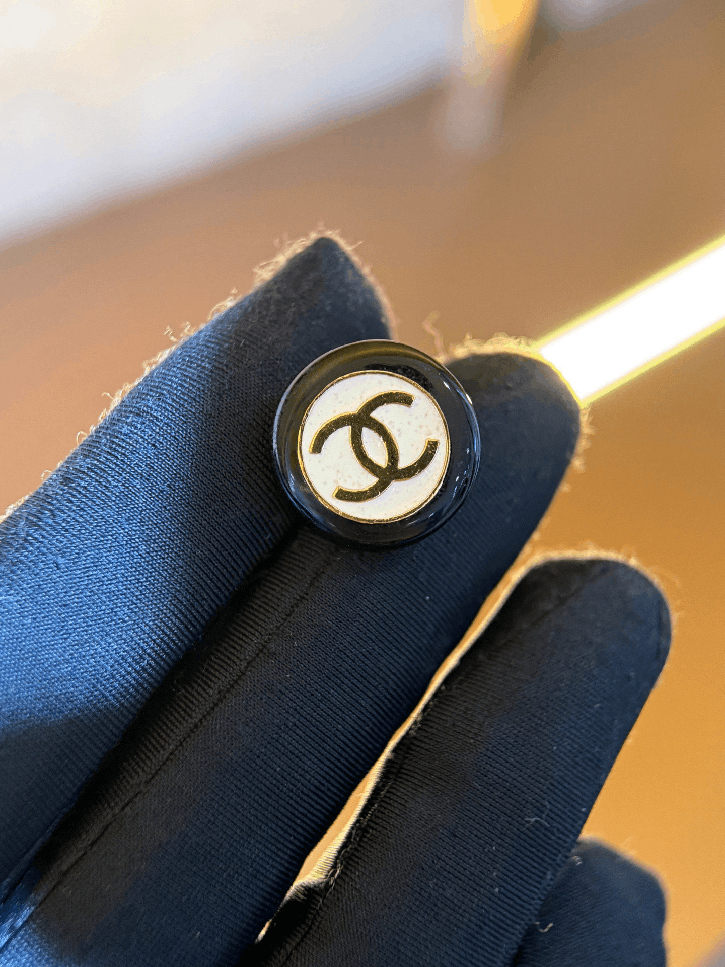 Chanel Chanel Black and White Button Earrings Size ONE SIZE - 3 Thumbnail