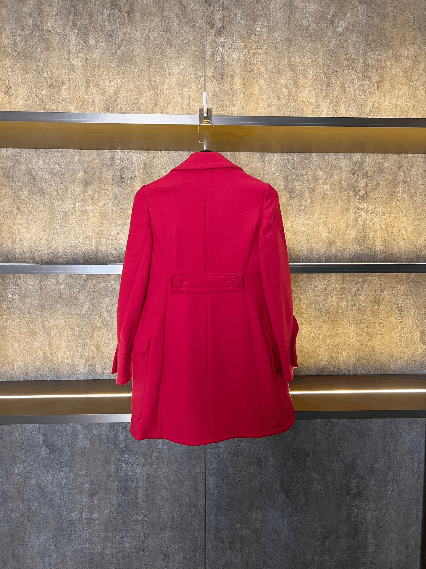 Dior Dior Red Wool Double-Breasted Coat Size XS / US 0-2 / IT 36-38 - 2 Thumbnail