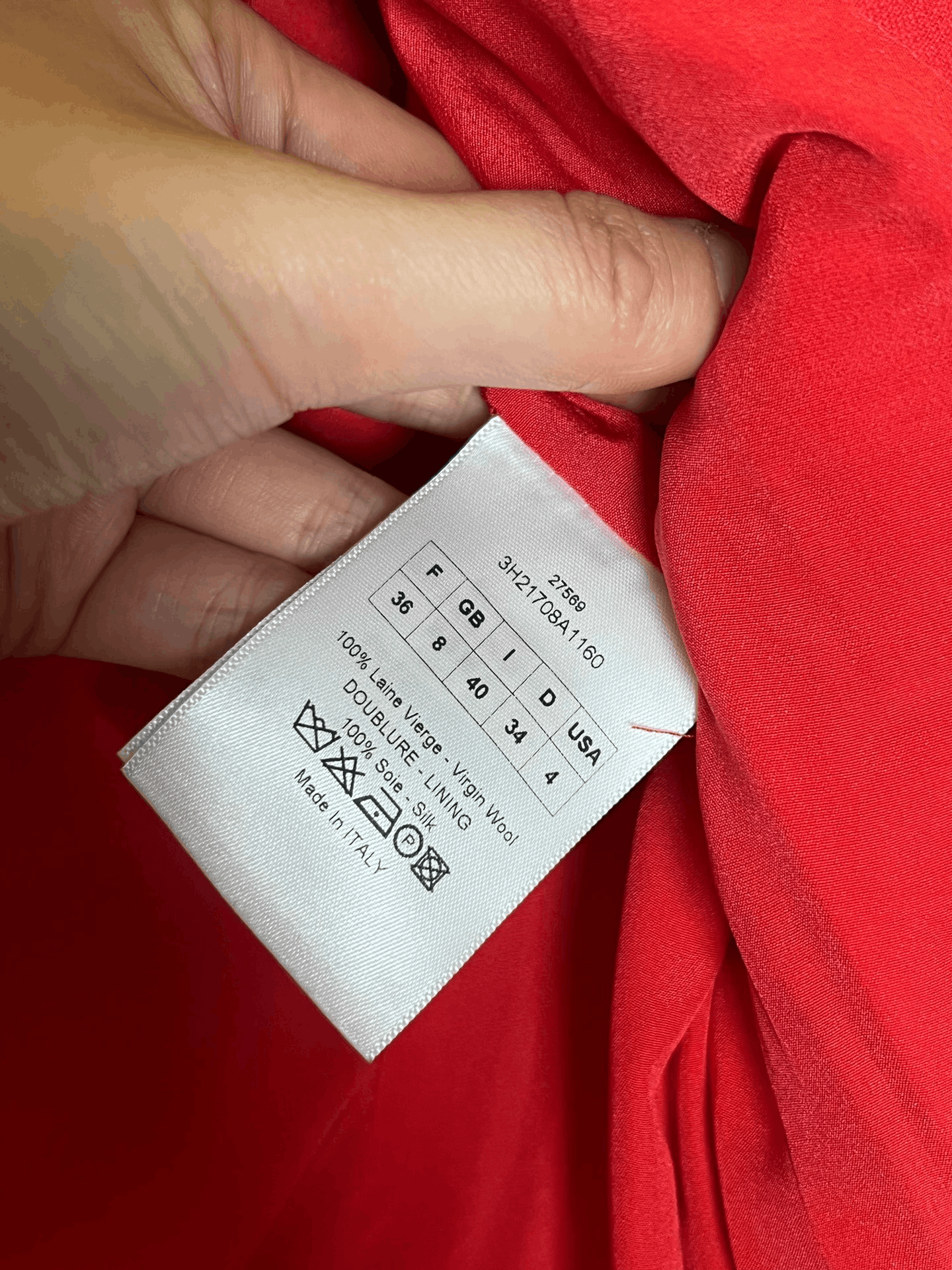 Dior Dior Red Wool Double-Breasted Coat Size XS / US 0-2 / IT 36-38 - 4 Thumbnail
