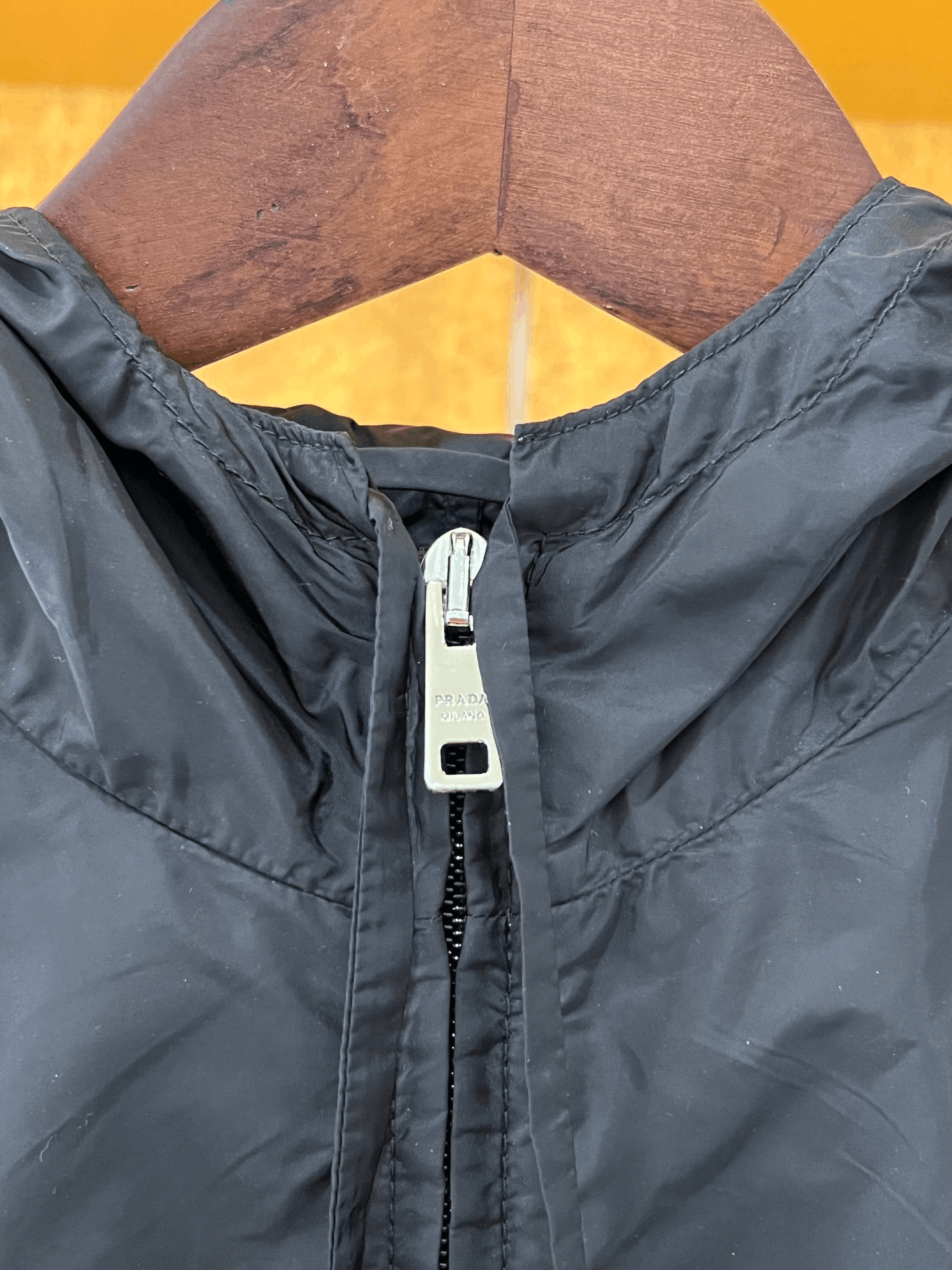 Prada Prada Cotton Triangle Logo Nylon Coat Size XS / US 0-2 / IT 36-38 - 3 Thumbnail
