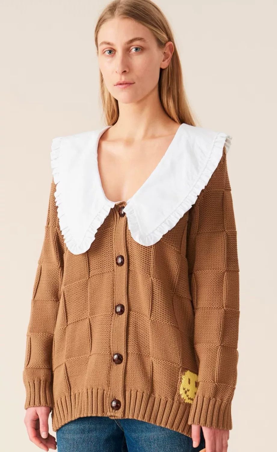Ganni Ganni Women's Doll Collar Smiley Sweater Size XS / US 0-2 / IT 36-38 - 5 Thumbnail