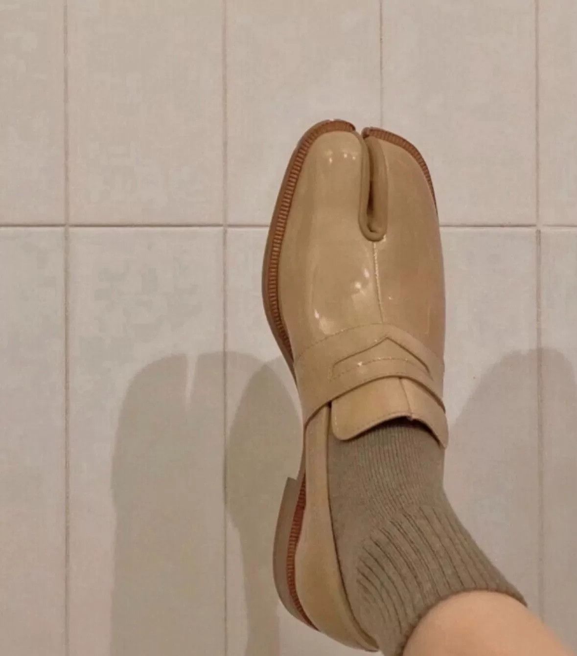 Maison Margiela Maison Margiela Beige Leather Loafers Size US 4 / IT 34 - 3 Thumbnail