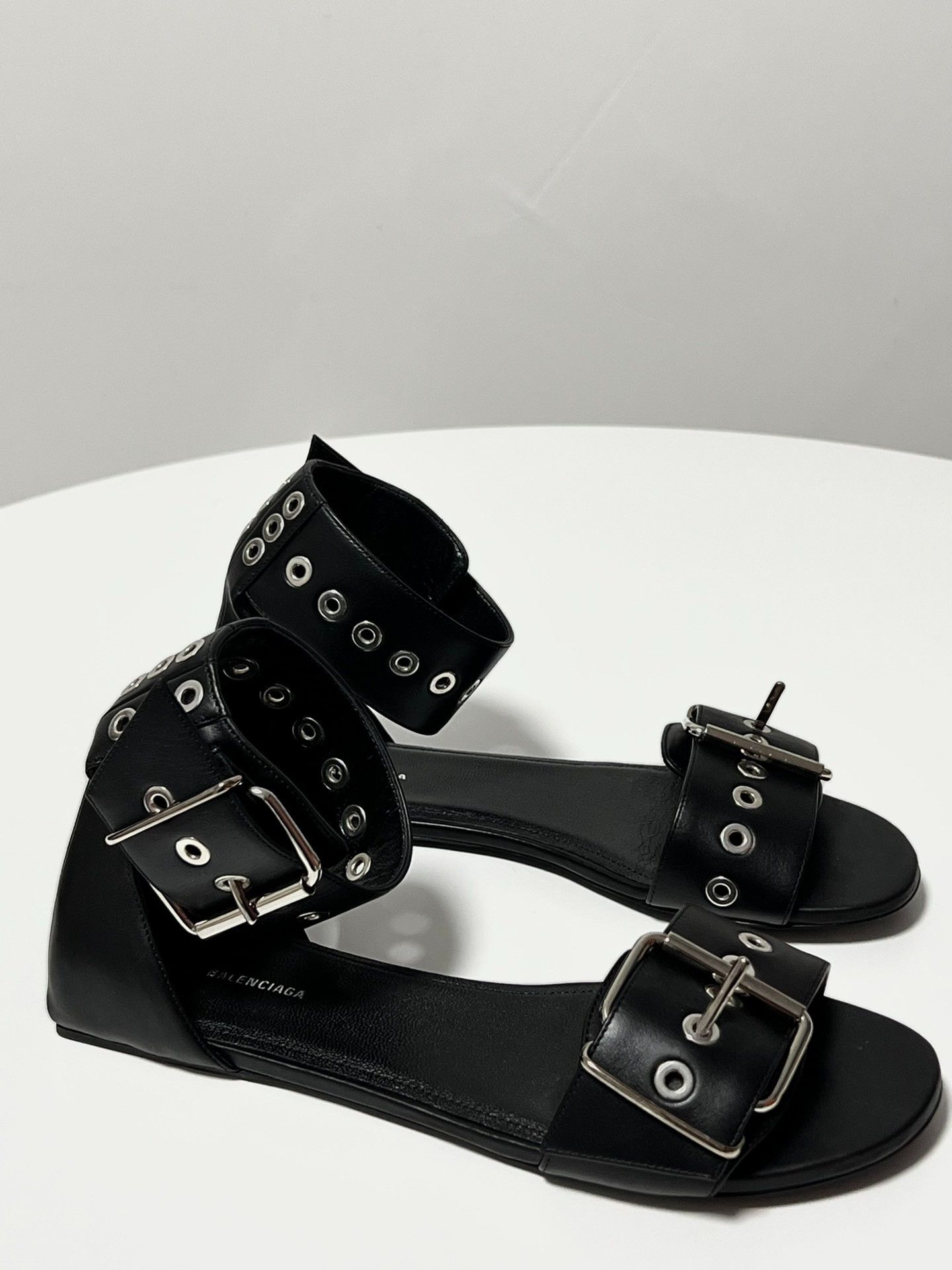Balenciaga Balenciaga Cagole Studded Biker Flat Boots Size US 4 / IT 34 - 3 Thumbnail