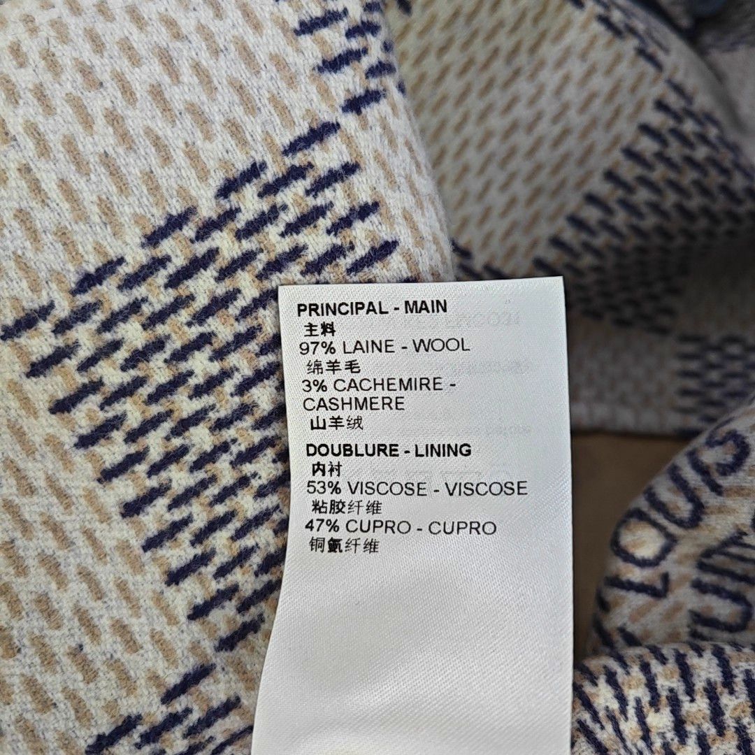 Louis Vuitton Louis Vuitton Wool Blend Checkered Coat Size 42 Size M / US 6-8 / IT 42-44 - 3 Thumbnail
