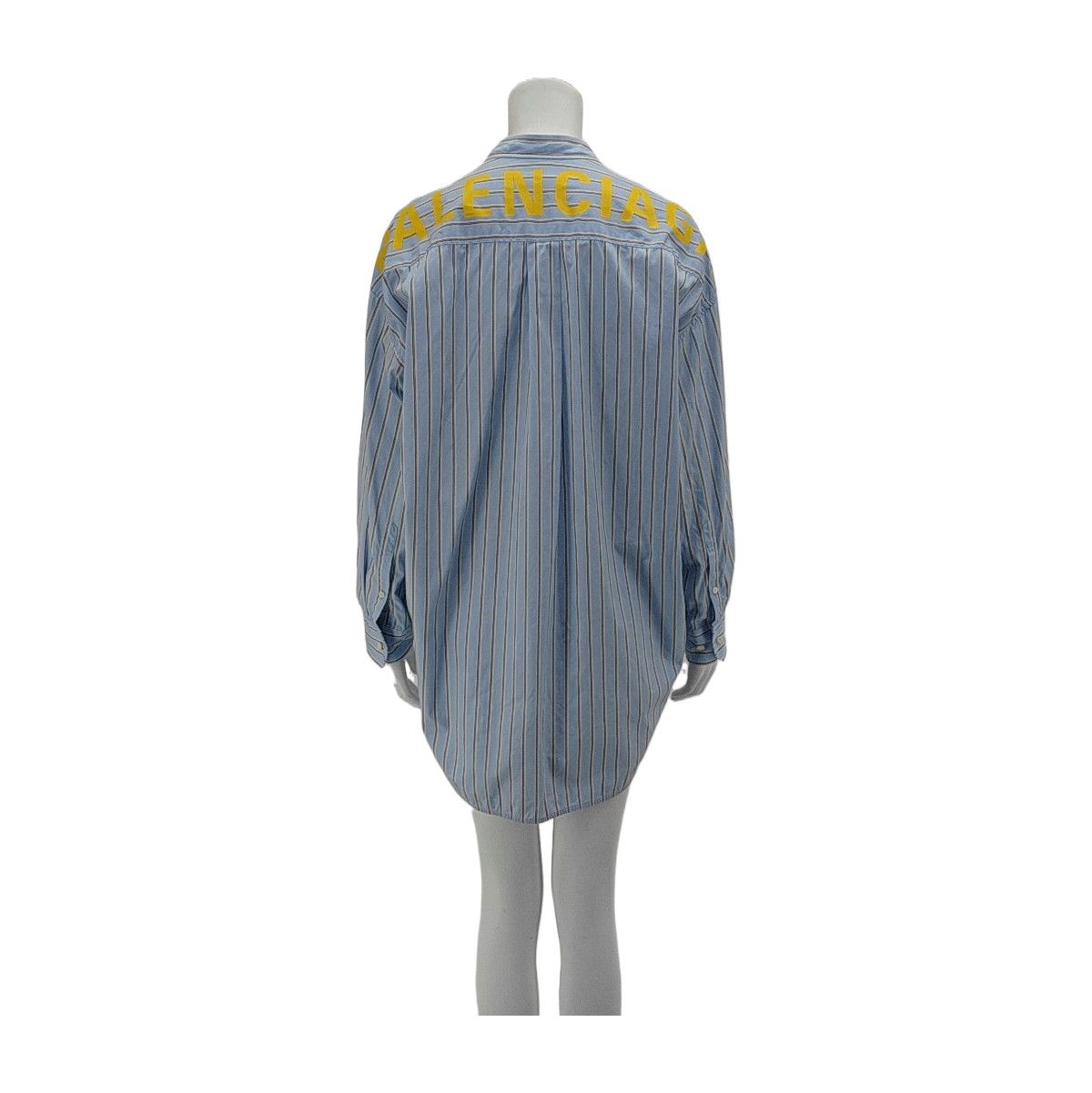 Balenciaga Balenciaga Striped Logo Button Up Shirt Size 34 Size XS / US 0-2 / IT 36-38 - 2 Thumbnail