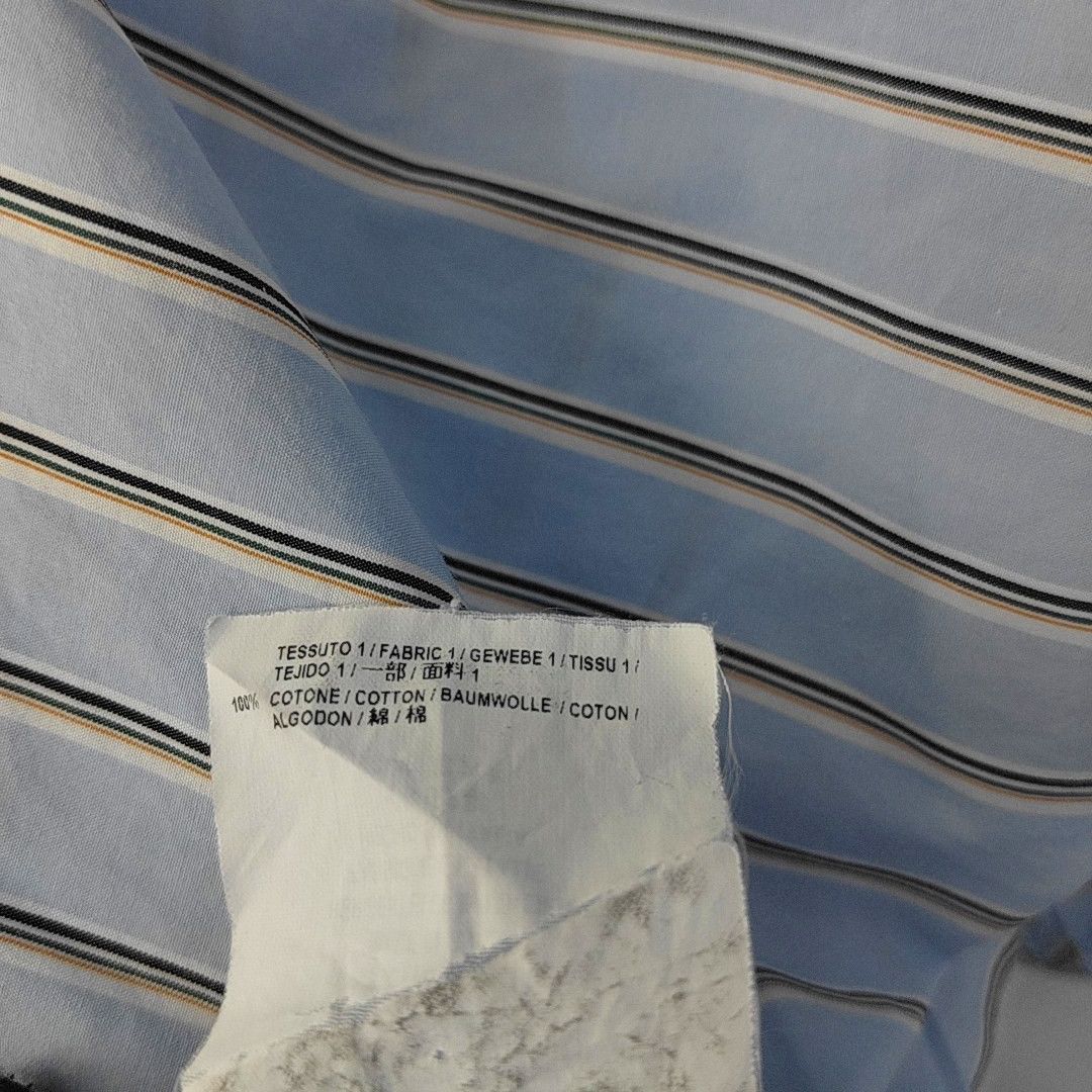 Balenciaga Balenciaga Striped Logo Button Up Shirt Size 34 Size XS / US 0-2 / IT 36-38 - 3 Thumbnail