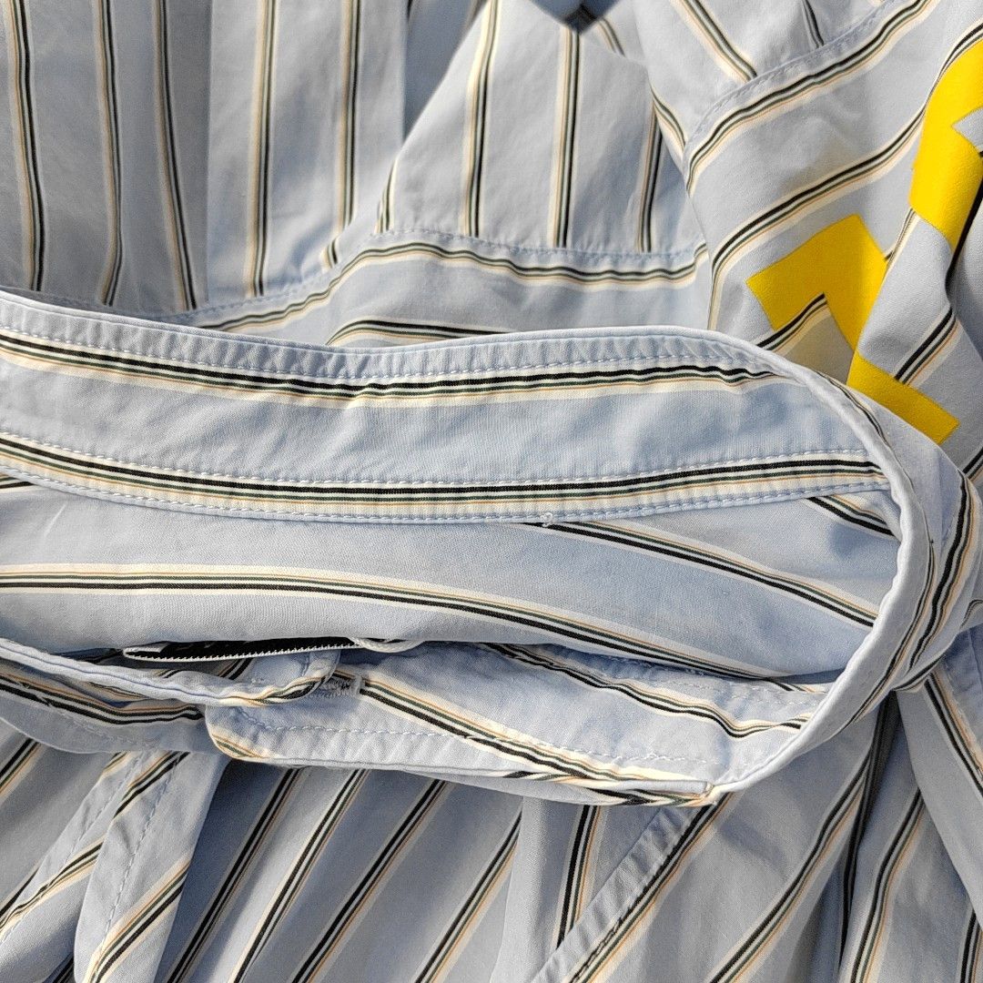 Balenciaga Balenciaga Striped Logo Button Up Shirt Size 34 Size XS / US 0-2 / IT 36-38 - 7 Thumbnail