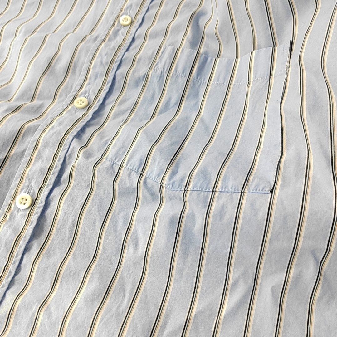 Balenciaga Balenciaga Striped Logo Button Up Shirt Size 34 Size XS / US 0-2 / IT 36-38 - 5 Thumbnail