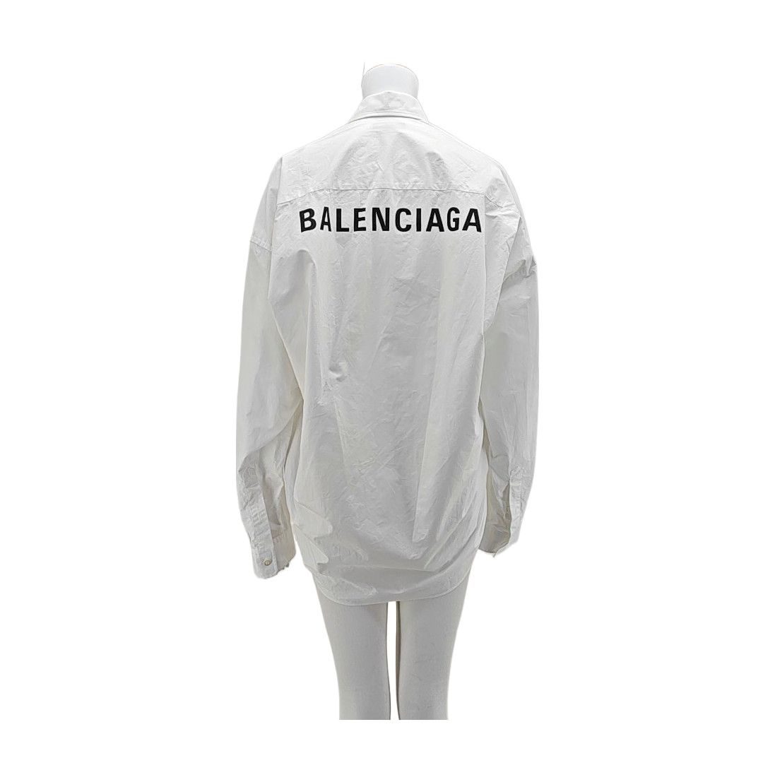 Balenciaga Balenciaga Logo Back Button Up Shirt Size 34 Size XS / US 0-2 / IT 36-38 - 2 Thumbnail