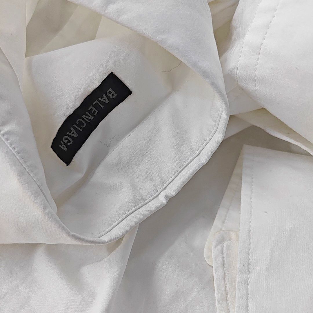 Balenciaga Balenciaga Logo Back Button Up Shirt Size 34 Size XS / US 0-2 / IT 36-38 - 6 Thumbnail