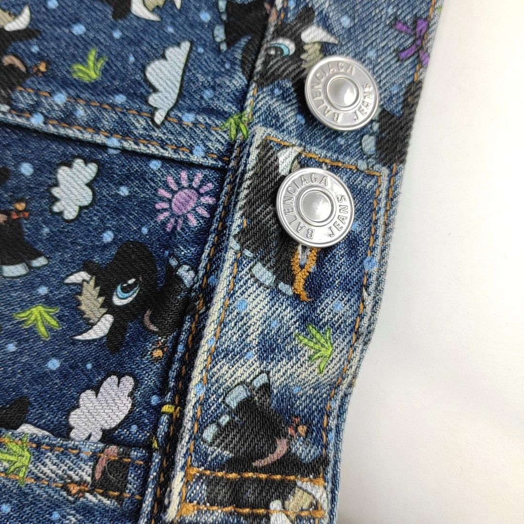 Balenciaga Balenciaga Cartoon Print Denim Jacket Size 34 Size XS / US 0-2 / IT 36-38 - 10 Thumbnail