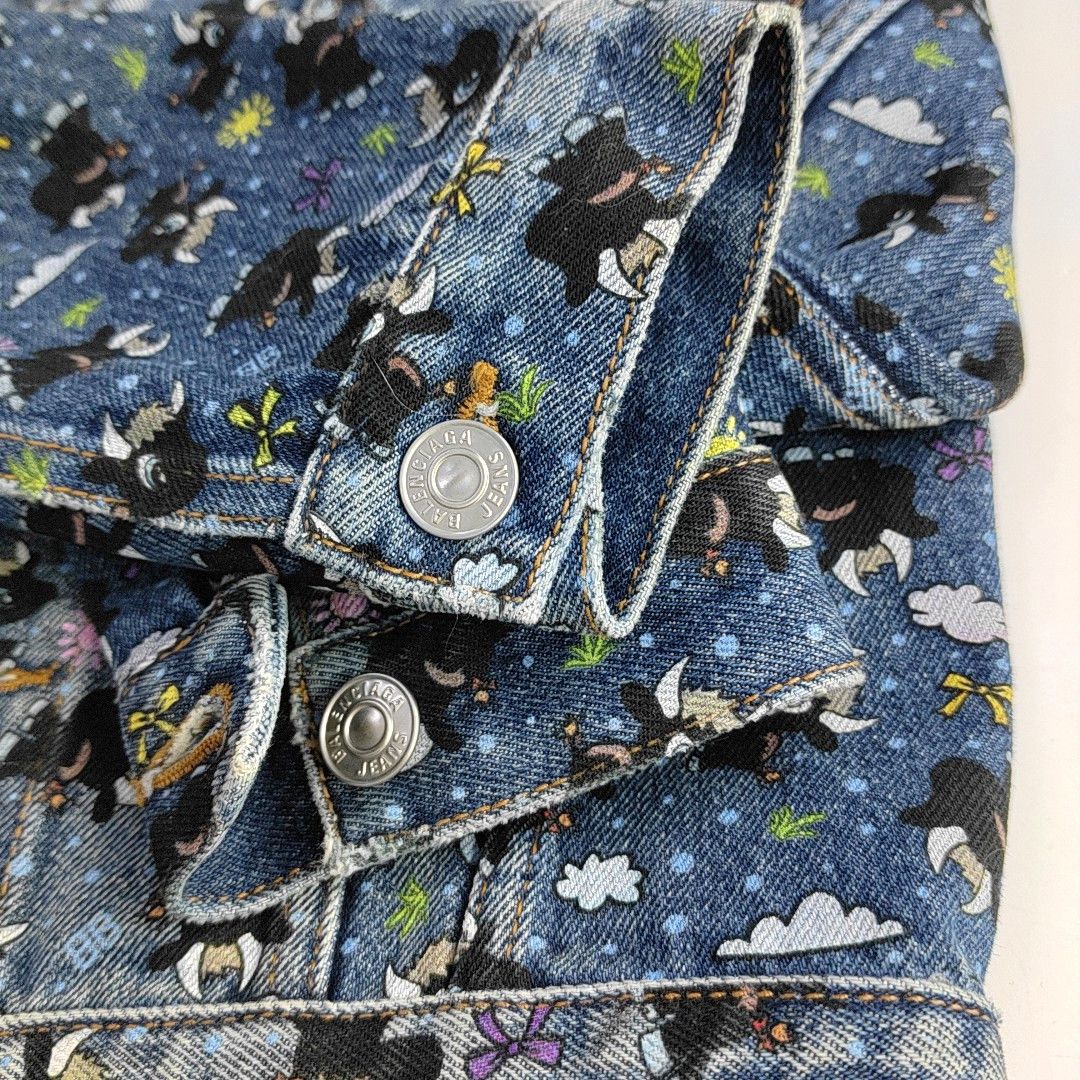 Balenciaga Balenciaga Cartoon Print Denim Jacket Size 34 Size XS / US 0-2 / IT 36-38 - 8 Thumbnail
