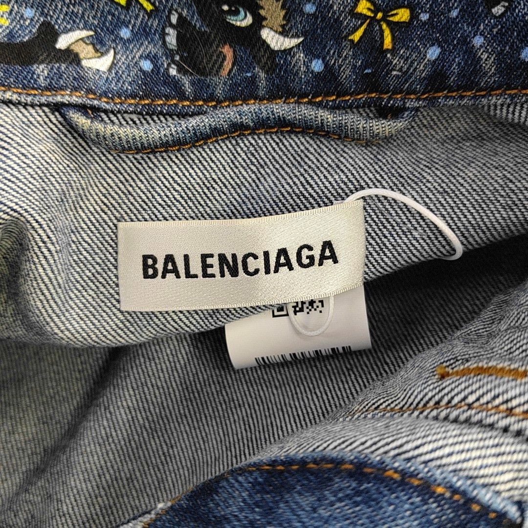 Balenciaga Balenciaga Cartoon Print Denim Jacket Size 34 Size XS / US 0-2 / IT 36-38 - 5 Thumbnail