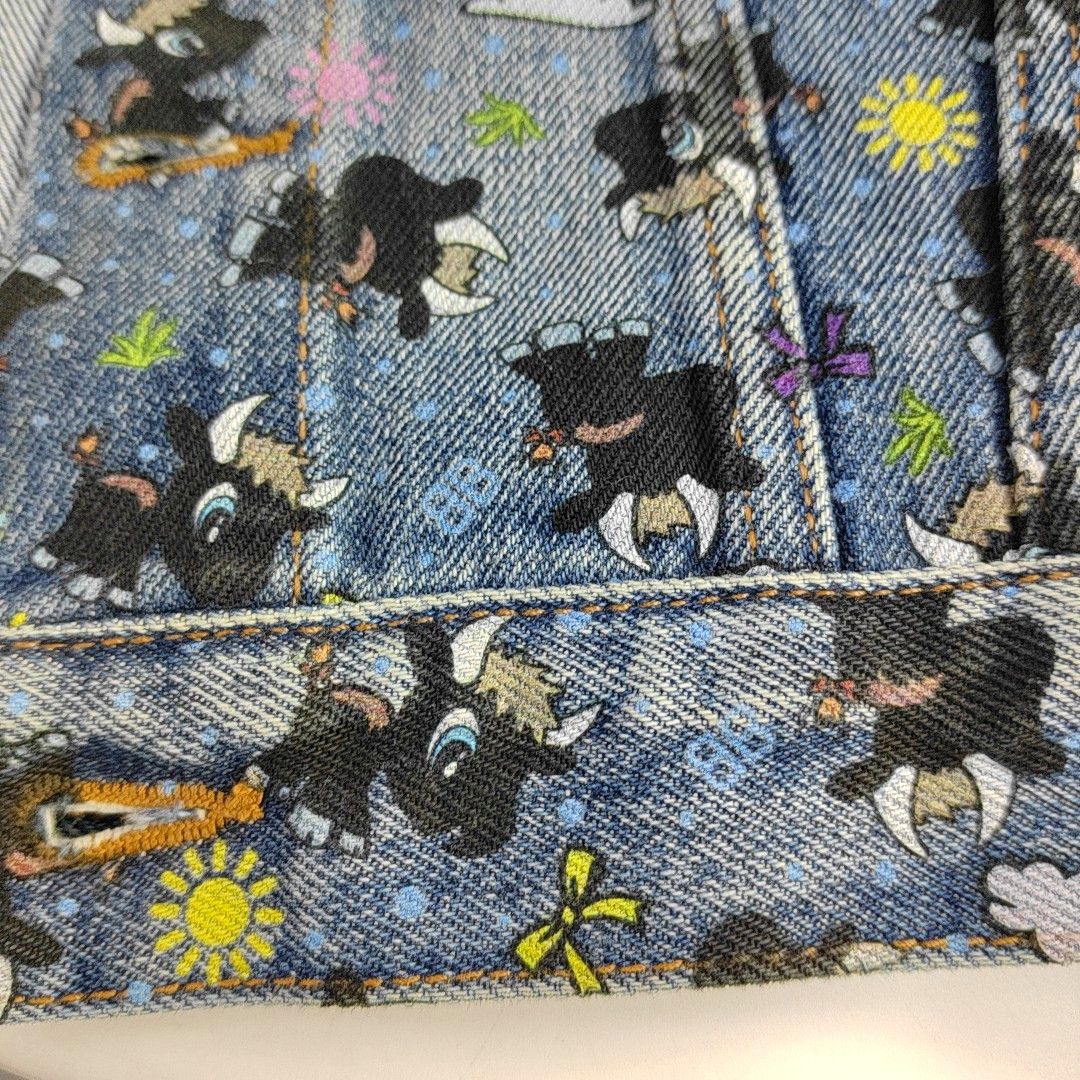 Balenciaga Balenciaga Cartoon Print Denim Jacket Size 34 Size XS / US 0-2 / IT 36-38 - 7 Thumbnail