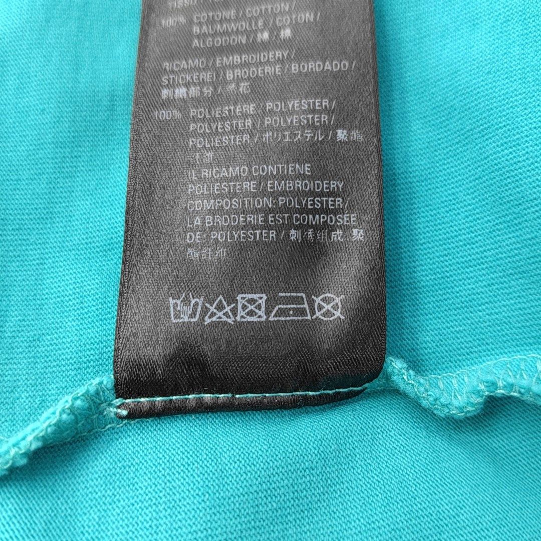 Balenciaga Balenciaga Logo Teal T-Shirt Size L Size US L / EU 52-54 / 3 - 4 Thumbnail