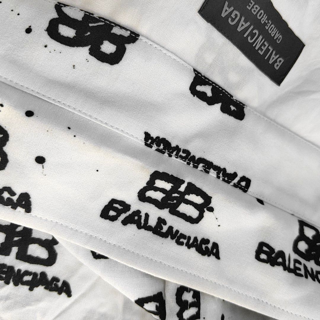 Balenciaga Balenciaga BB Logo Print Shirt Size S Size US S / EU 44-46 / 1 - 5 Thumbnail