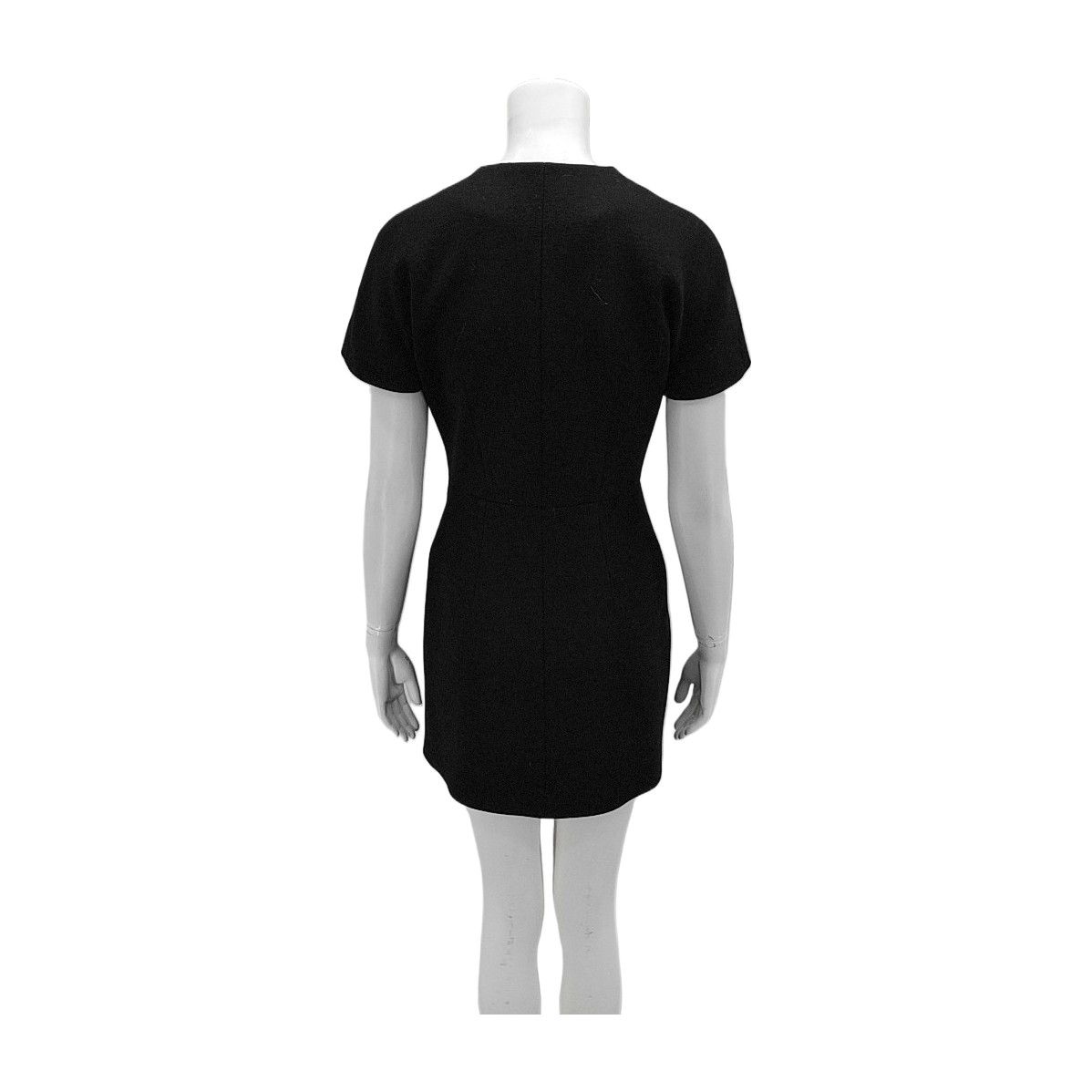 Balenciaga Balenciaga Black Wool Button Detail Mini Dress Size 36 Size XS / US 0-2 / IT 36-38 - 2 Thumbnail