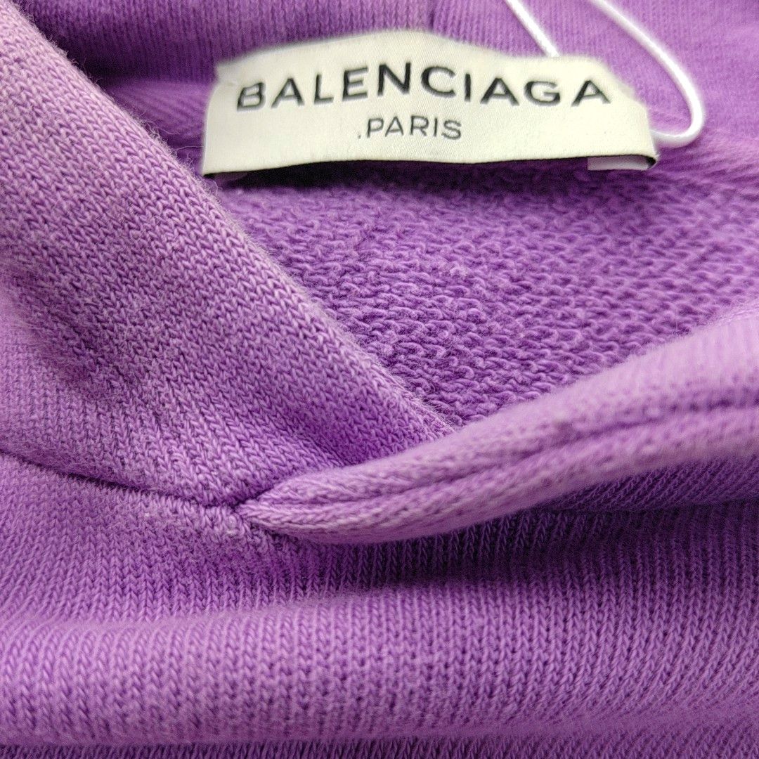Balenciaga Balenciaga Purple Cotton Hoodie Size L Size L / US 10 / IT 46 - 5 Thumbnail