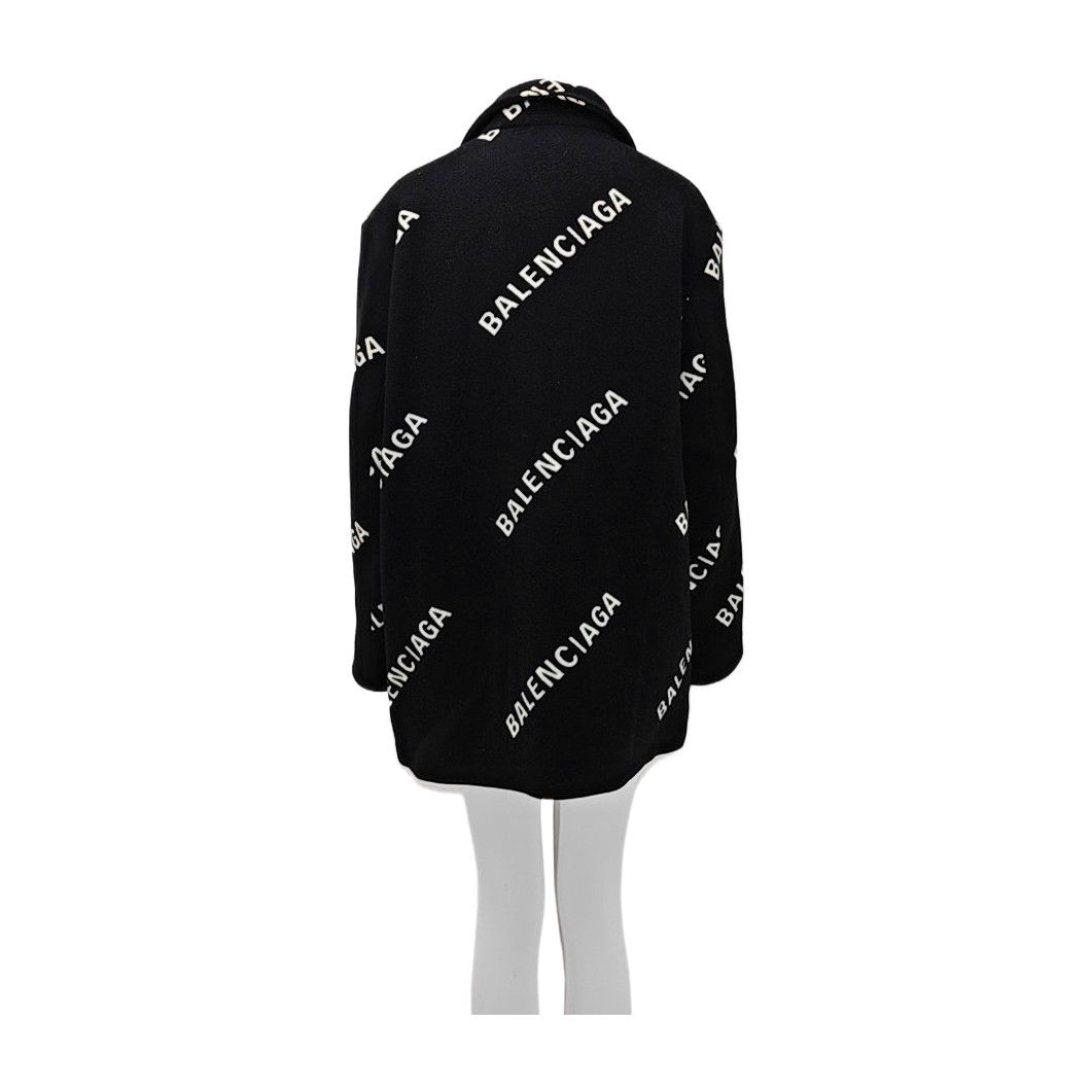 Balenciaga Balenciaga Logo Wool Coat Size 36 Size XS / US 0-2 / IT 36-38 - 2 Thumbnail