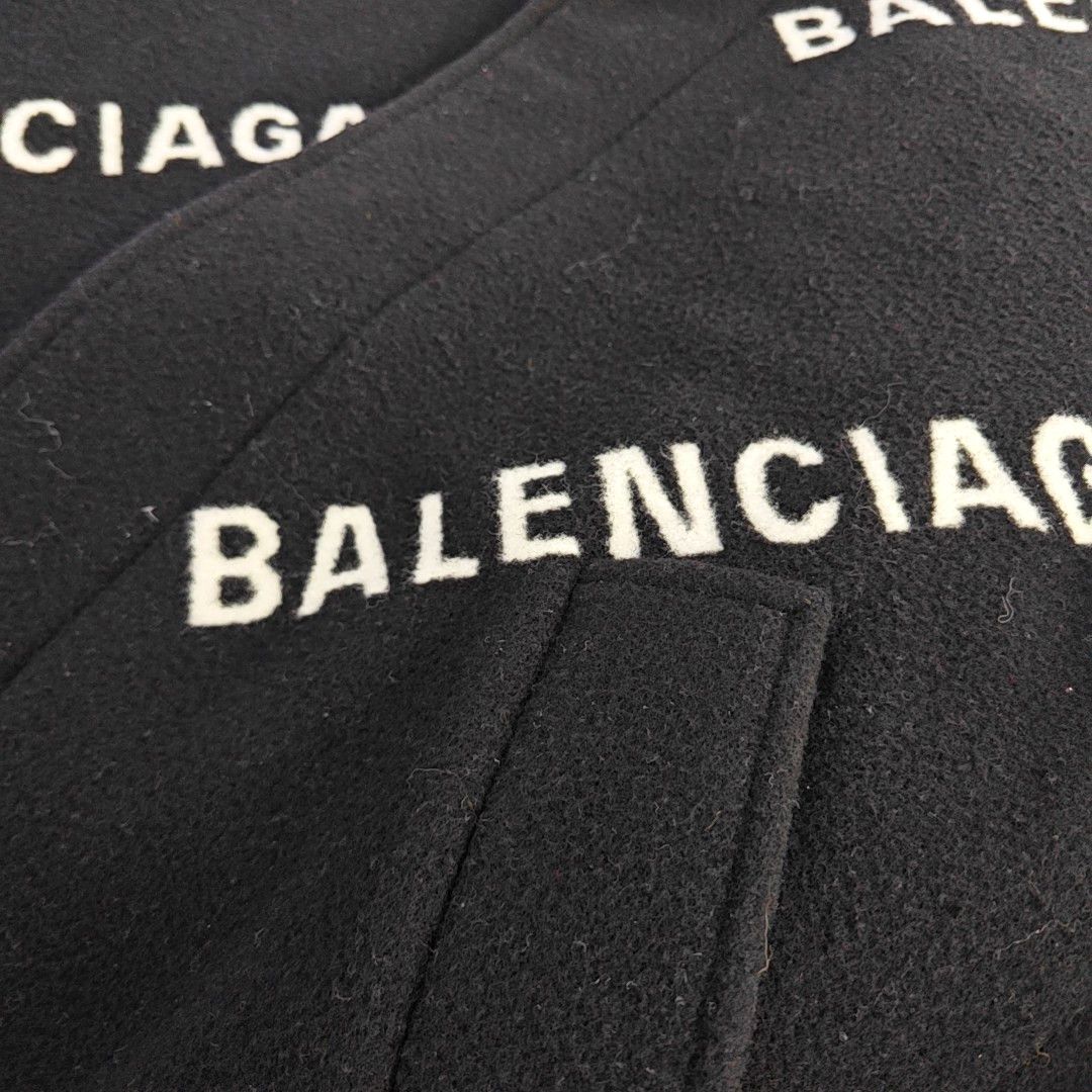 Balenciaga Balenciaga Logo Wool Coat Size 36 Size XS / US 0-2 / IT 36-38 - 5 Thumbnail
