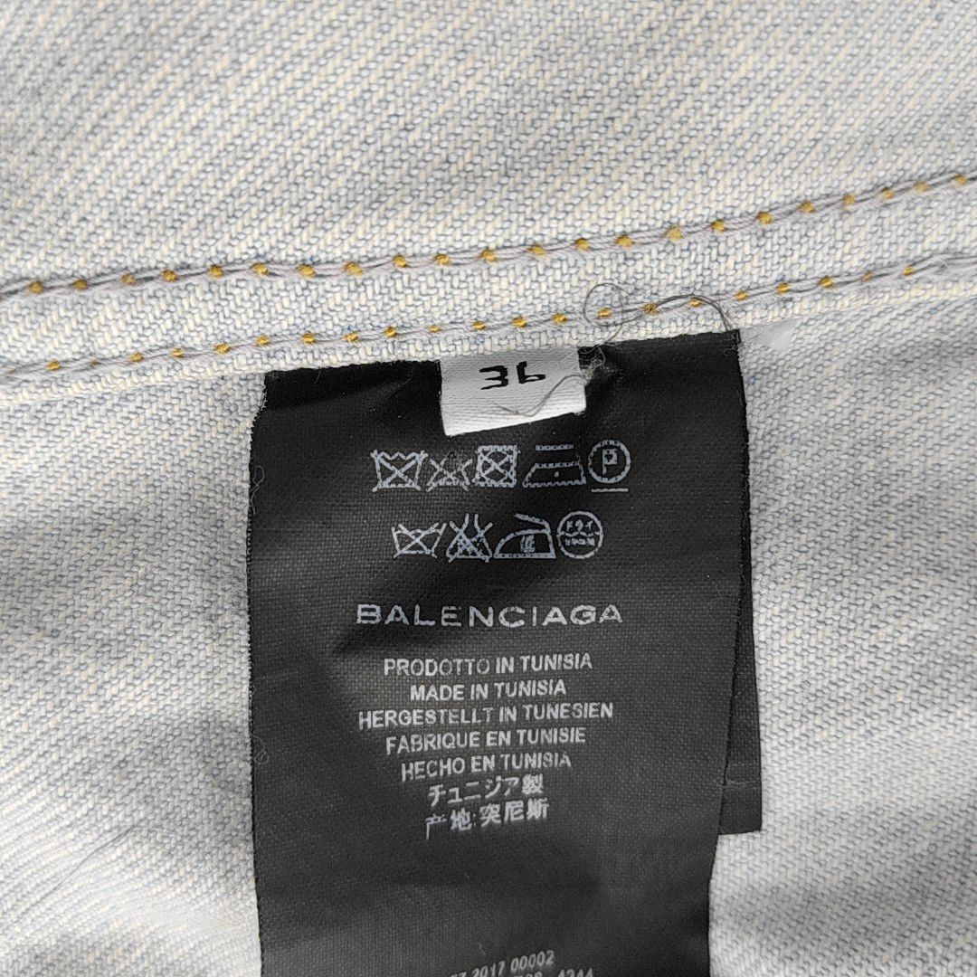 Balenciaga Balenciaga Frayed Denim Jacket Size 36 Size XS / US 0-2 / IT 36-38 - 4 Thumbnail