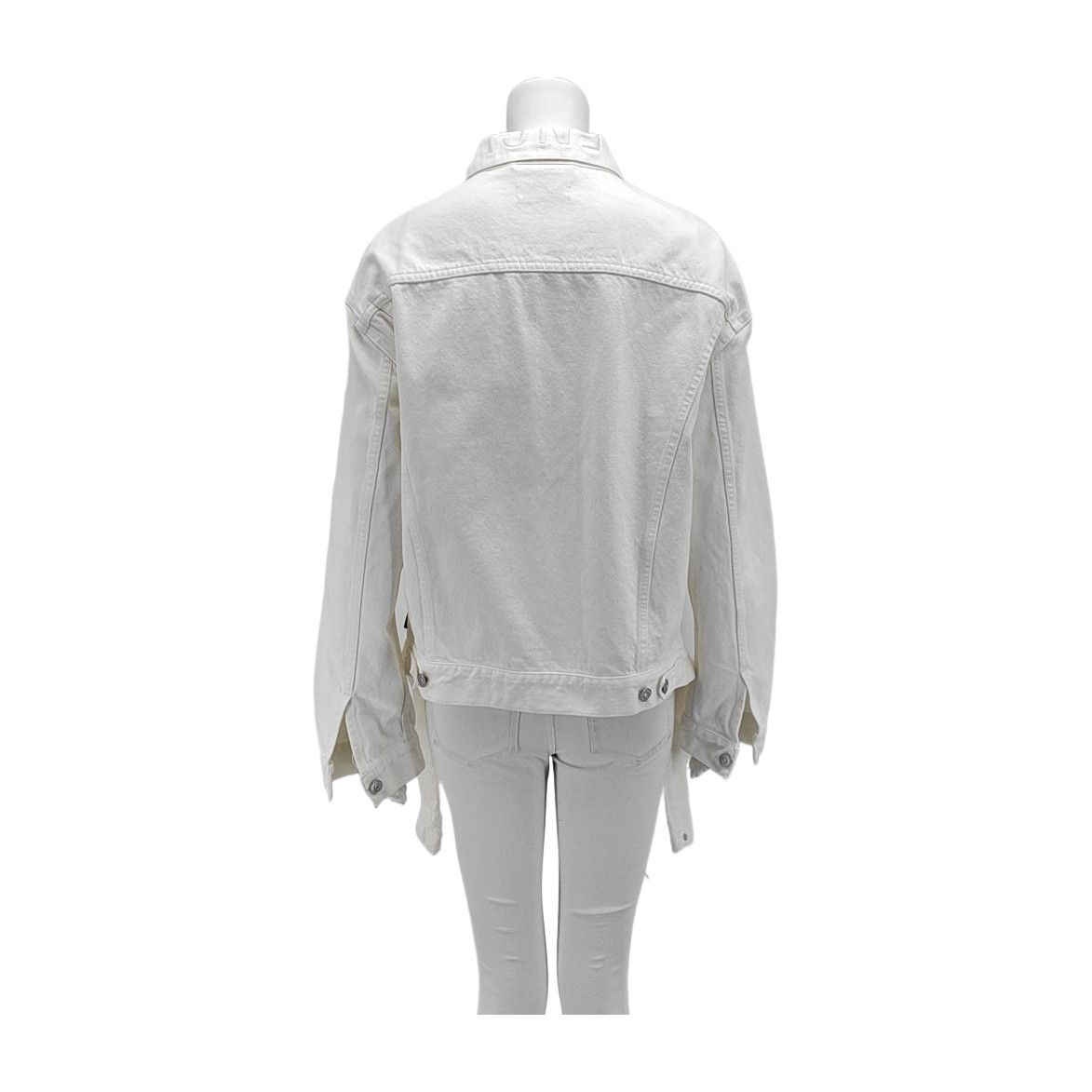 Balenciaga Balenciaga White Denim Jacket Size 34 Size XXS / US 00 / IT 34 - 2 Thumbnail